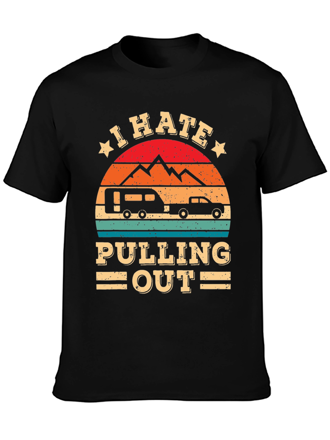 Black I Hate Pulling Out Camping T-Shirt view 3