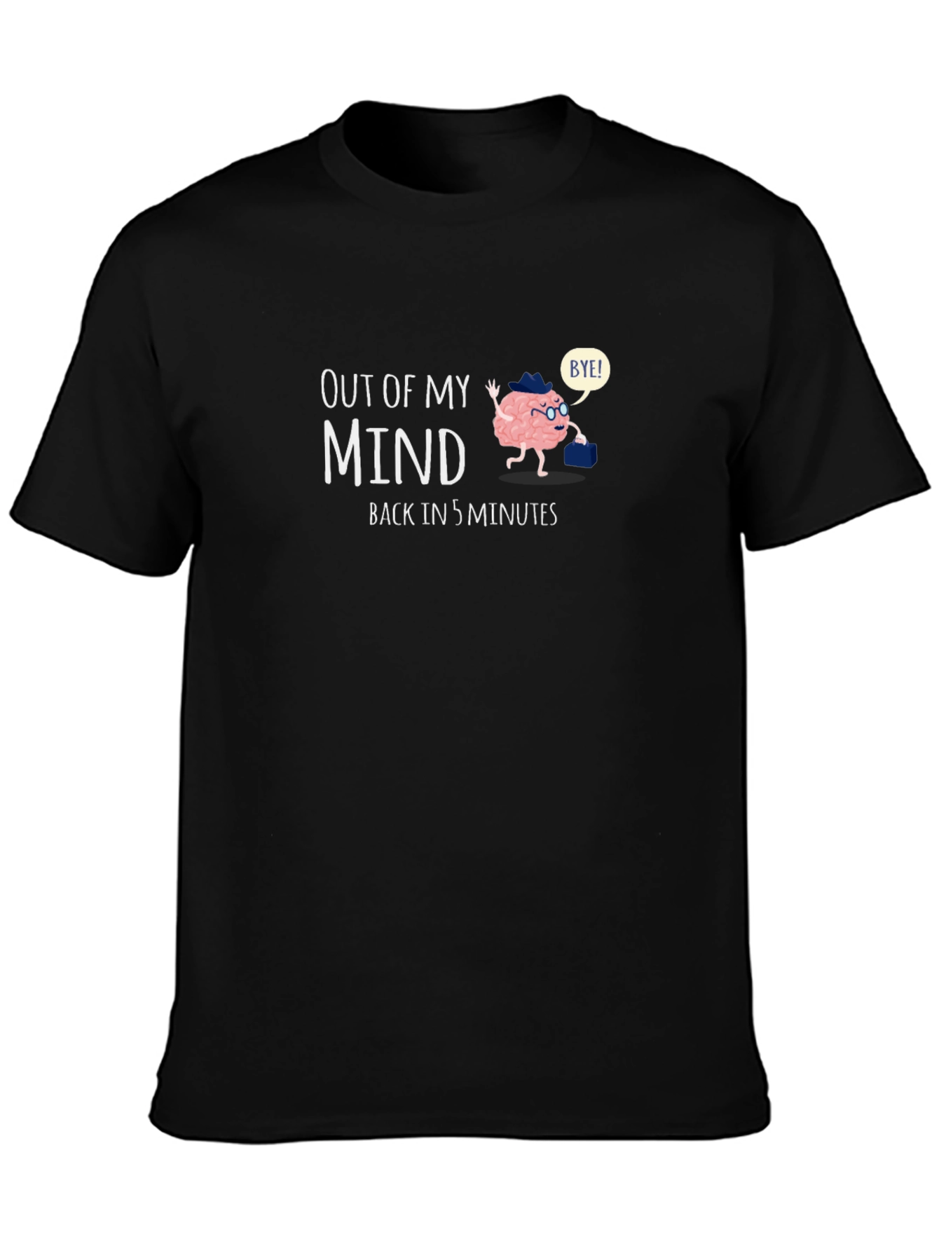 Black Out of My Mind T-Shirt Funny Brain Tee view 3