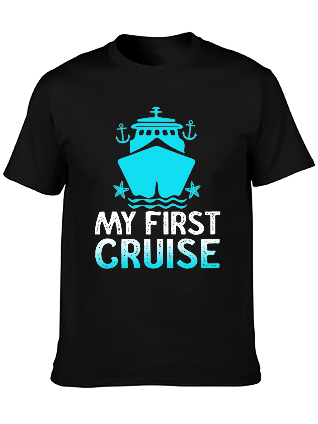 Black My First Cruise T-Shirt - Vacation Souvenir view 3