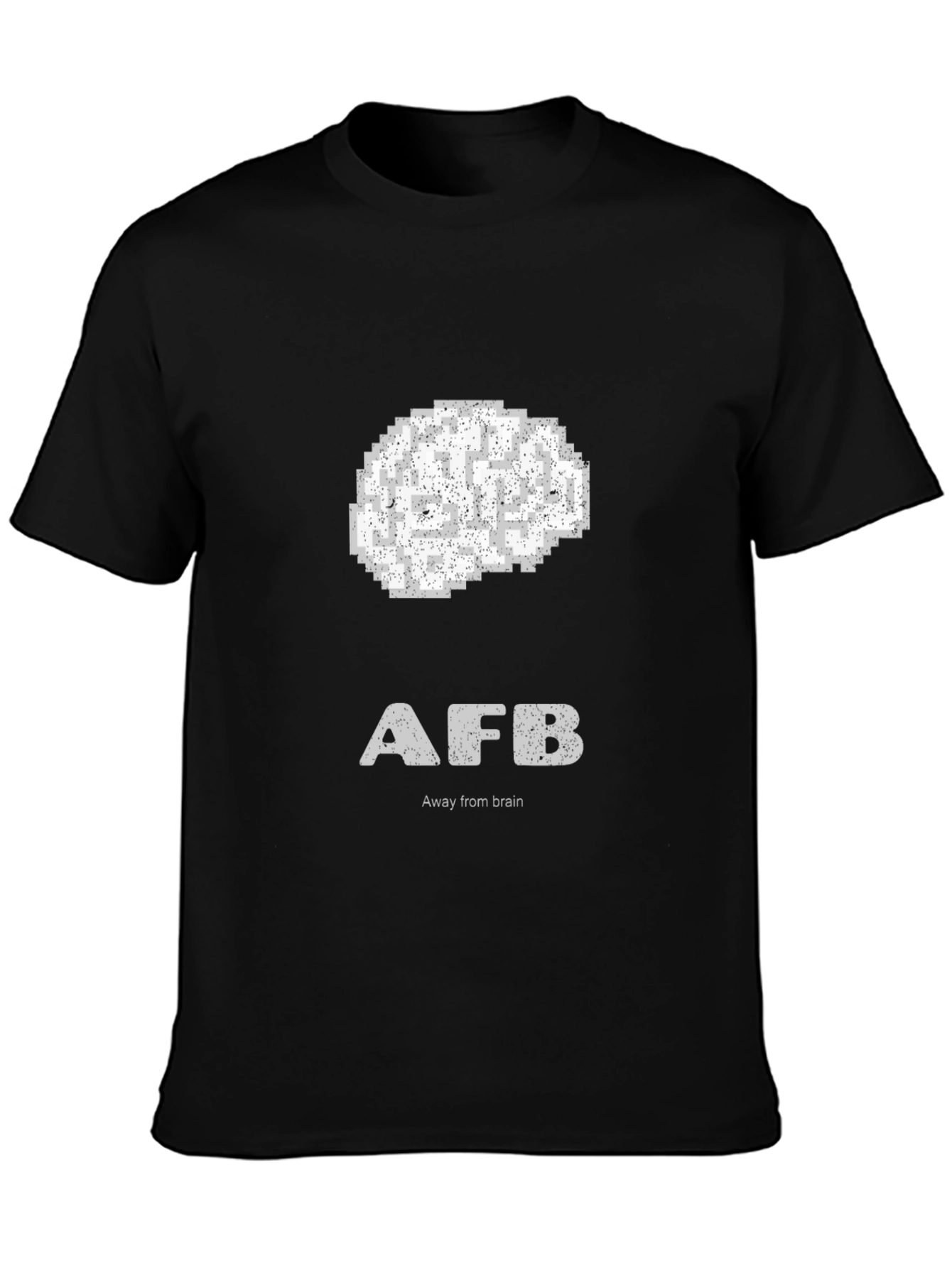 Black Away From Brain - Funny Graphic Tee view 3