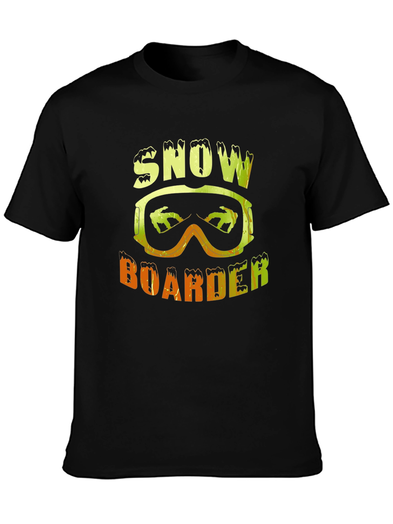 Black Snowboarder Graphic Tee - Winter Sports Apparel view 3