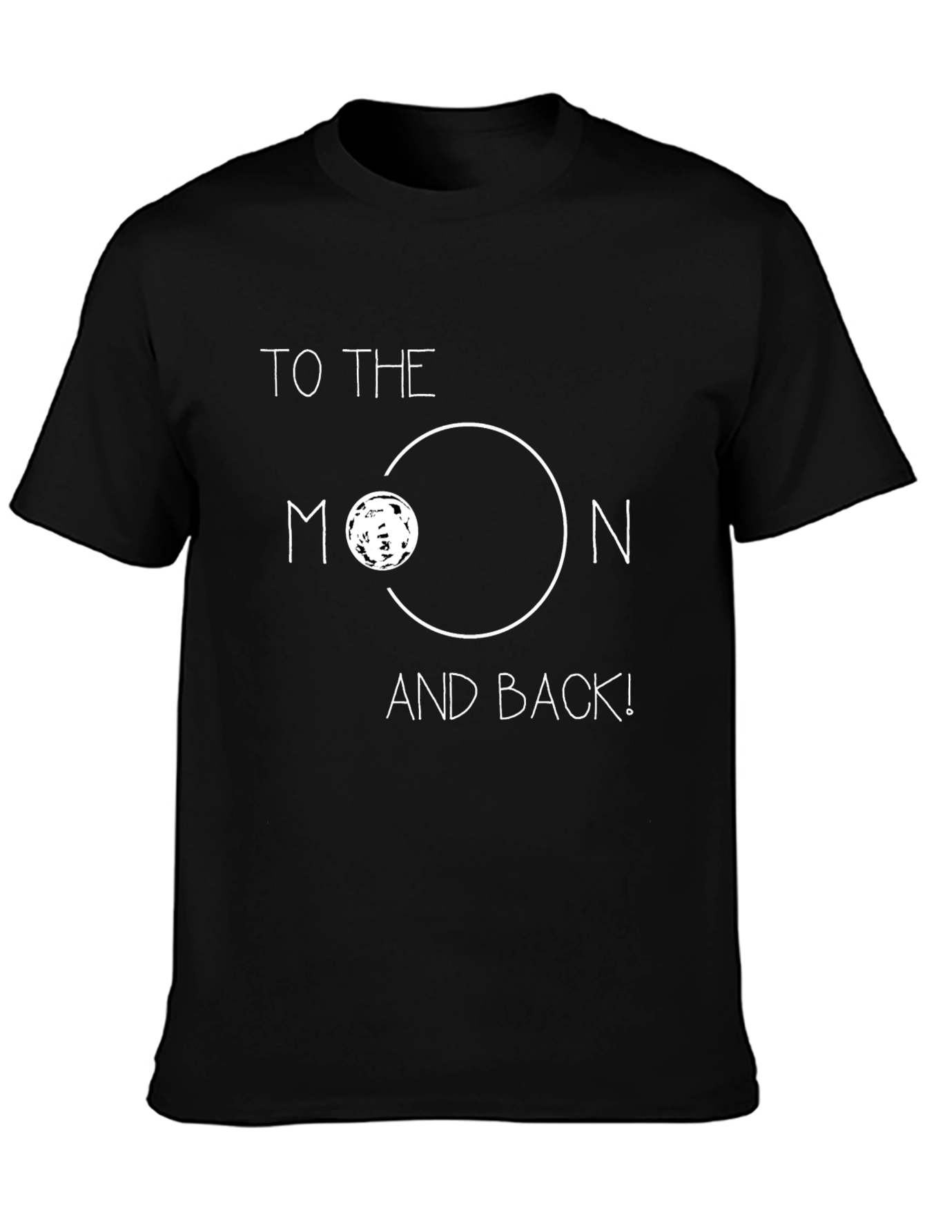 Black To The Moon & Back Graphic Tee - Soft Cotton Blend view 3