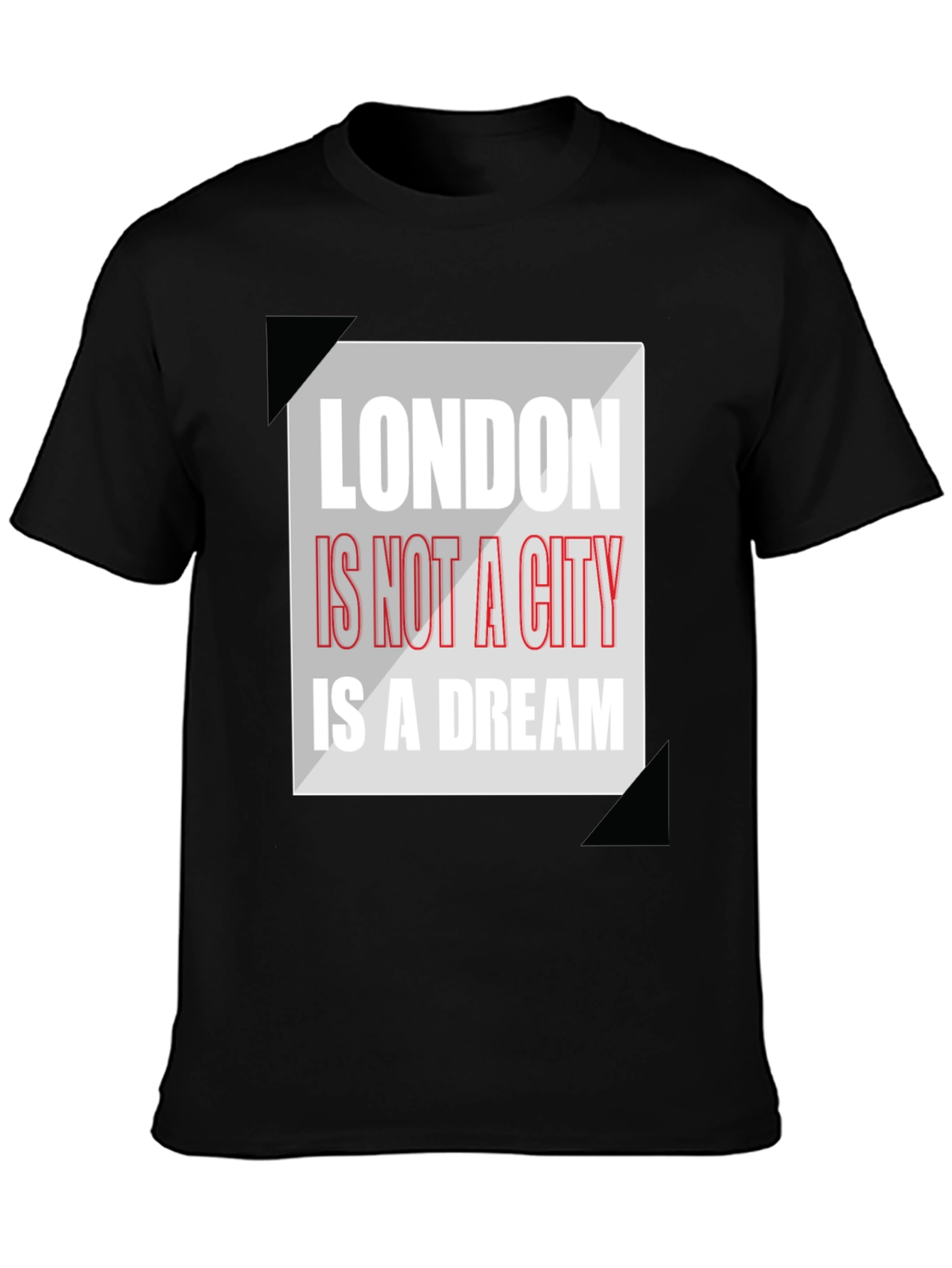 Black London Dream Graphic Tee - Men's Black T-Shirt view 3
