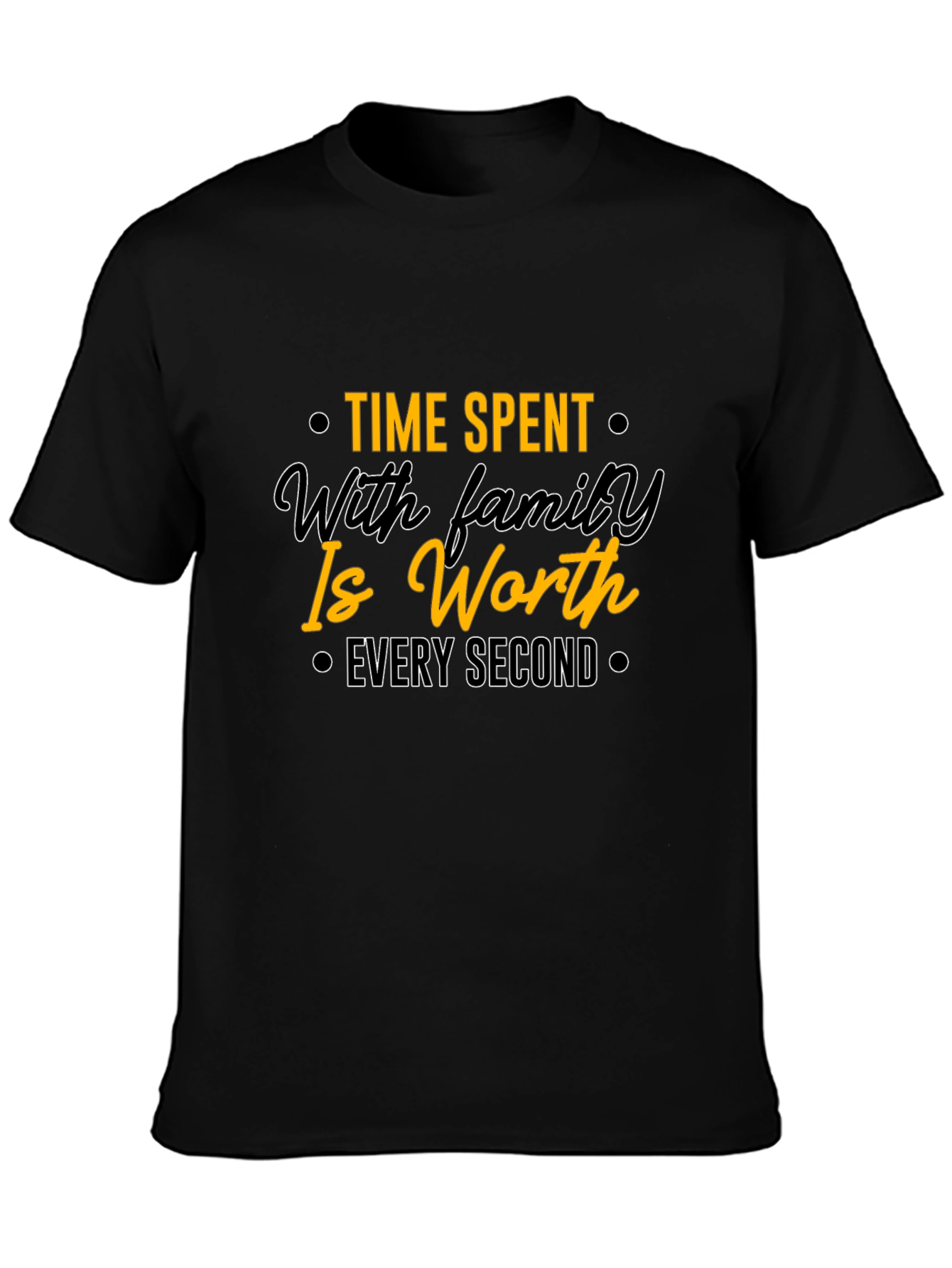 Black Family Time Value Black T-Shirt view 3