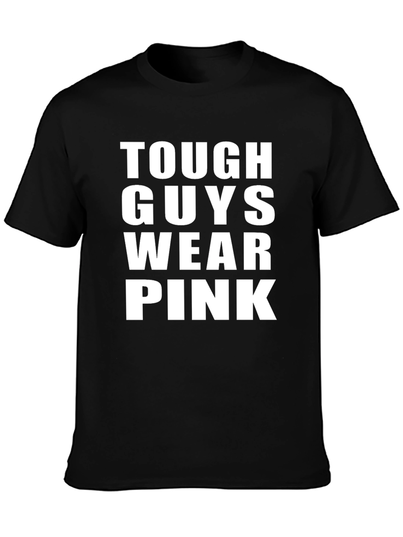Black Tough Guys Wear Pink Graphic T-Shirt view 3