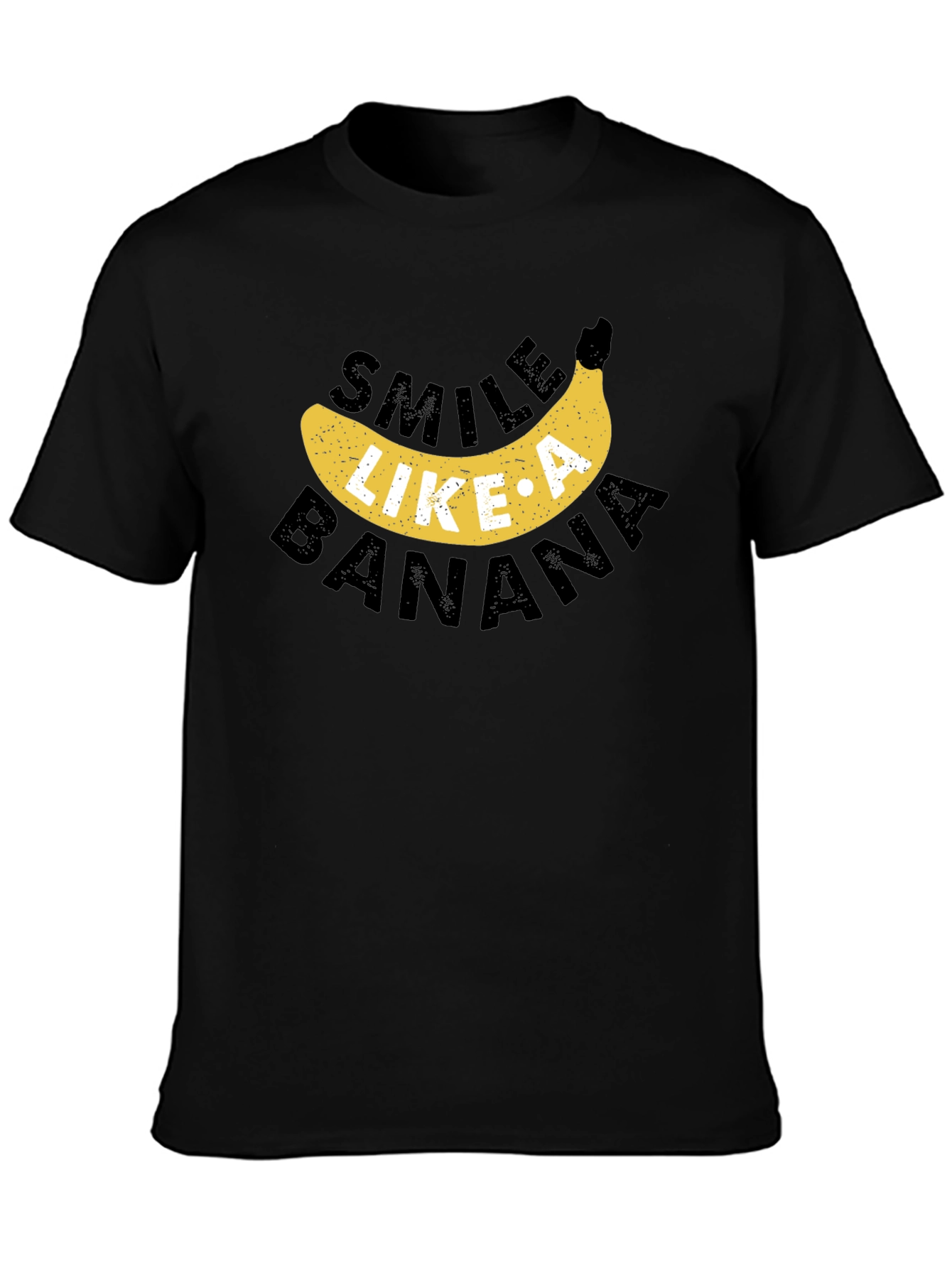 Black Smile Like A Banana Graphic Tee view 3