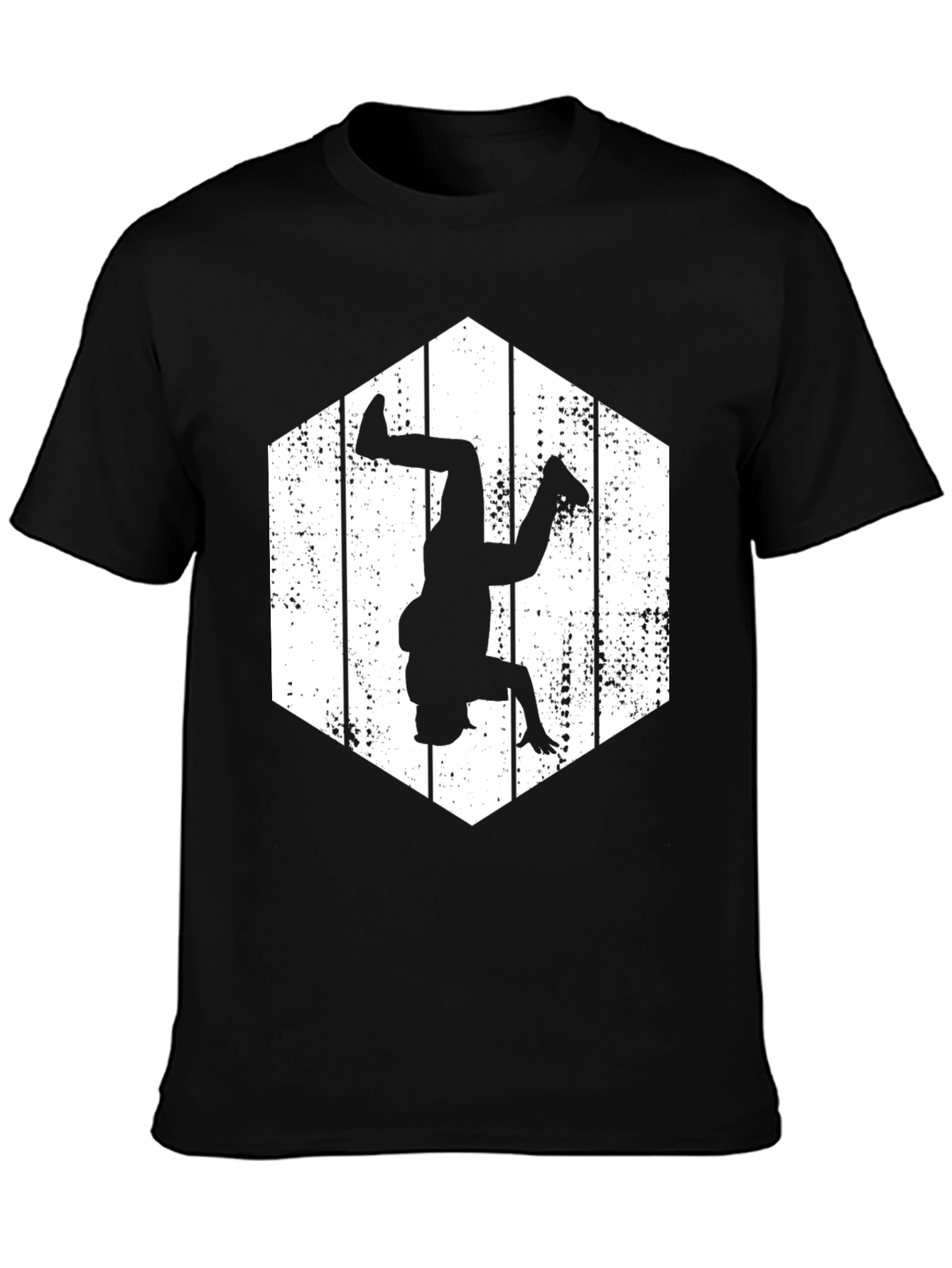 Black Black Hexagon Breakdancer Graphic Tee view 3