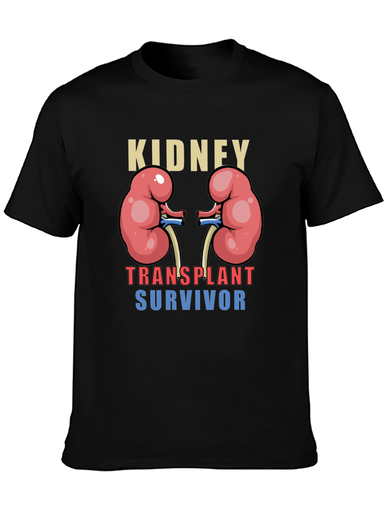 Black Kidney Transplant Survivor Graphic Tee view 3