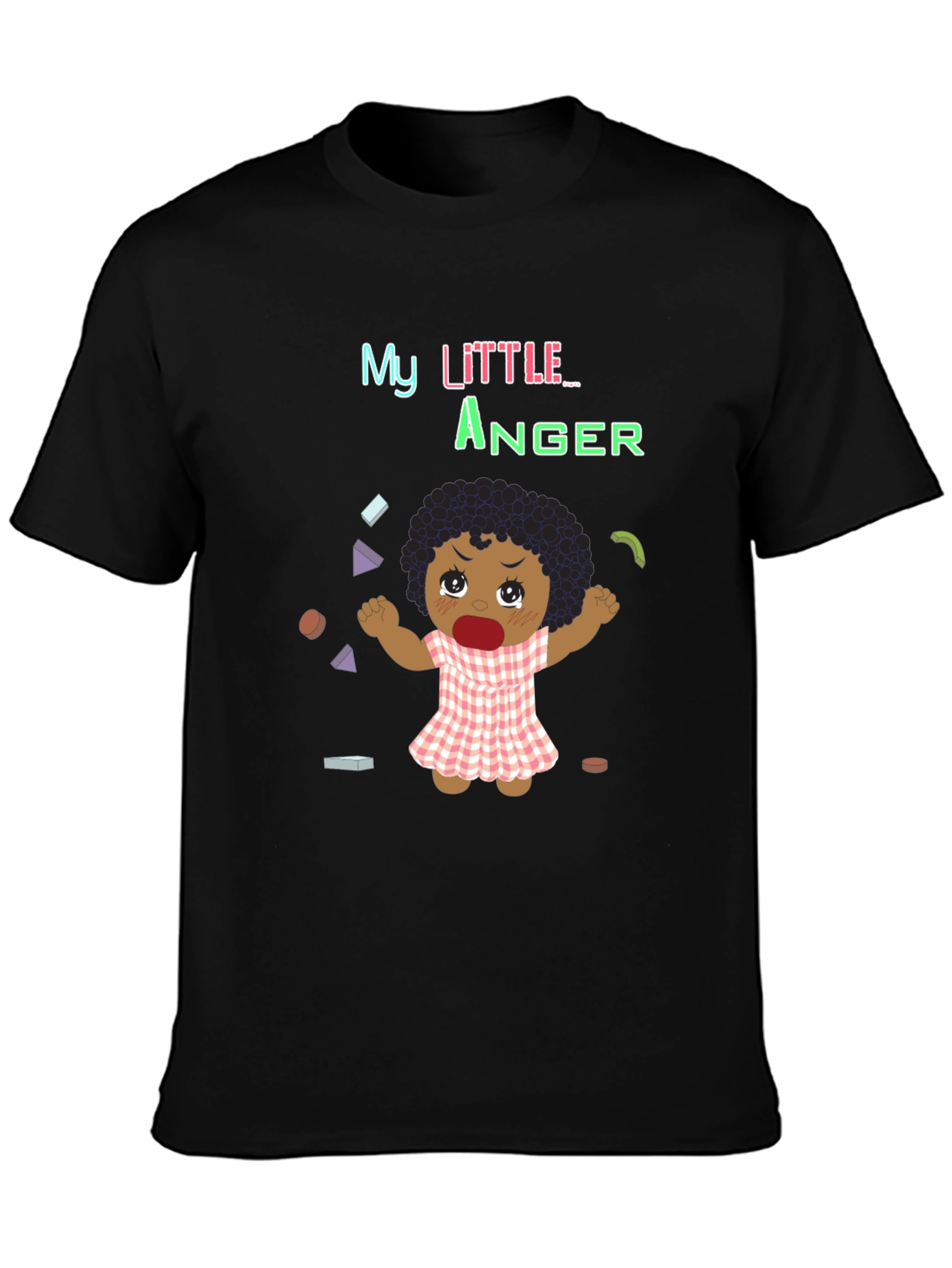 Black My Little Anger Black T-Shirt view 3