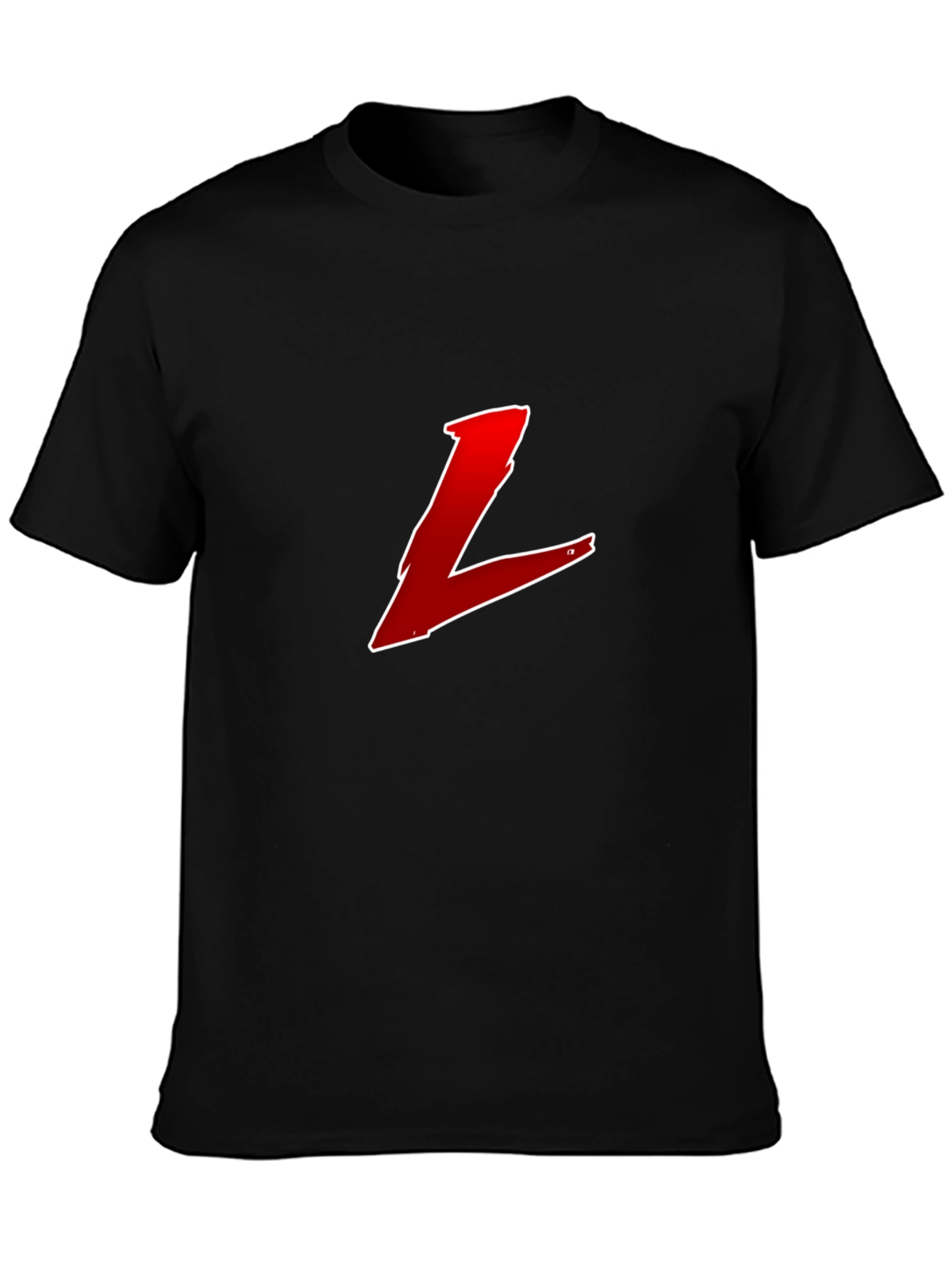 Black Red L Graphic Black T-Shirt view 3