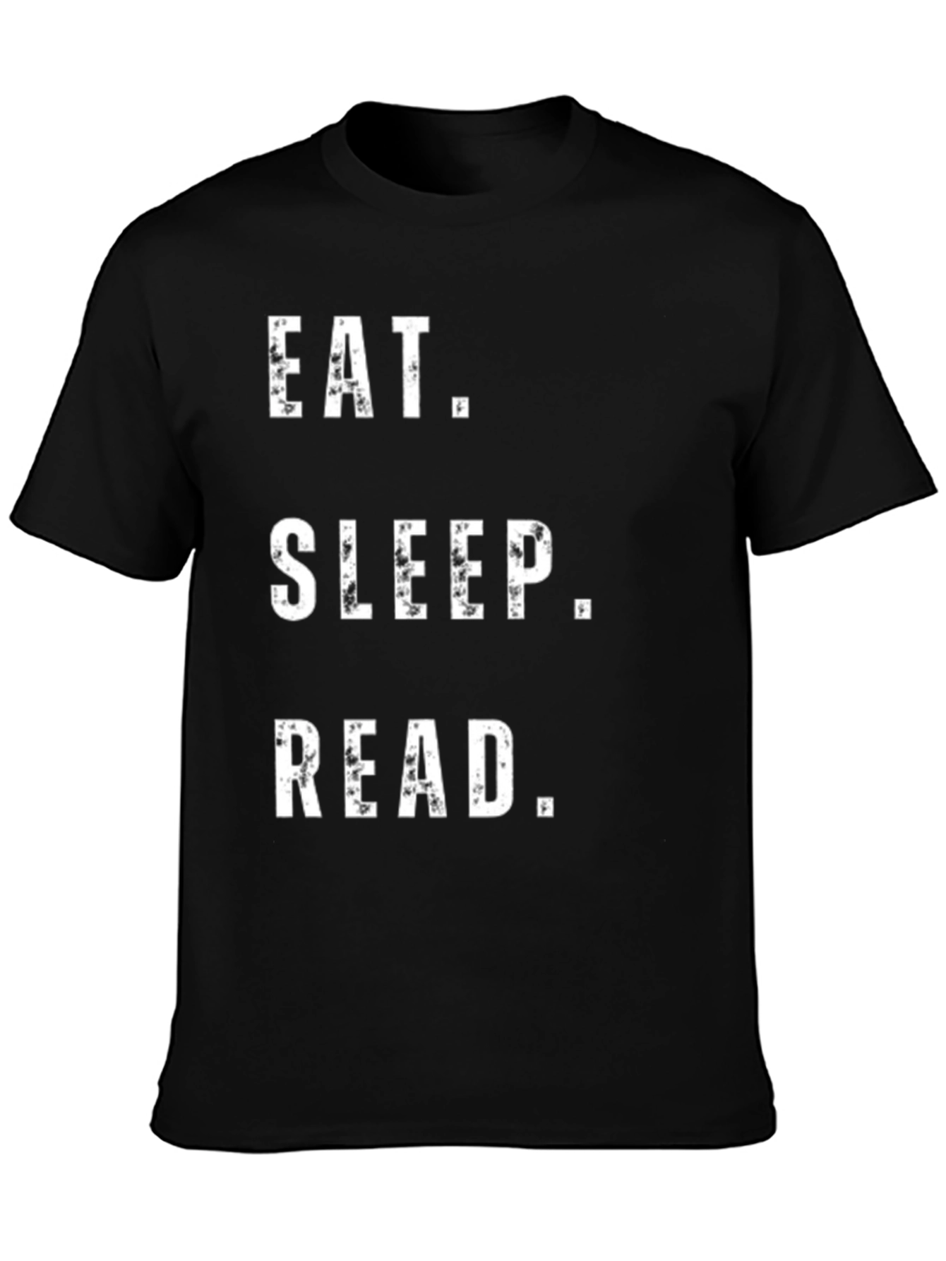 Black Eat Sleep Read T-Shirt - Book Lover Tee view 3
