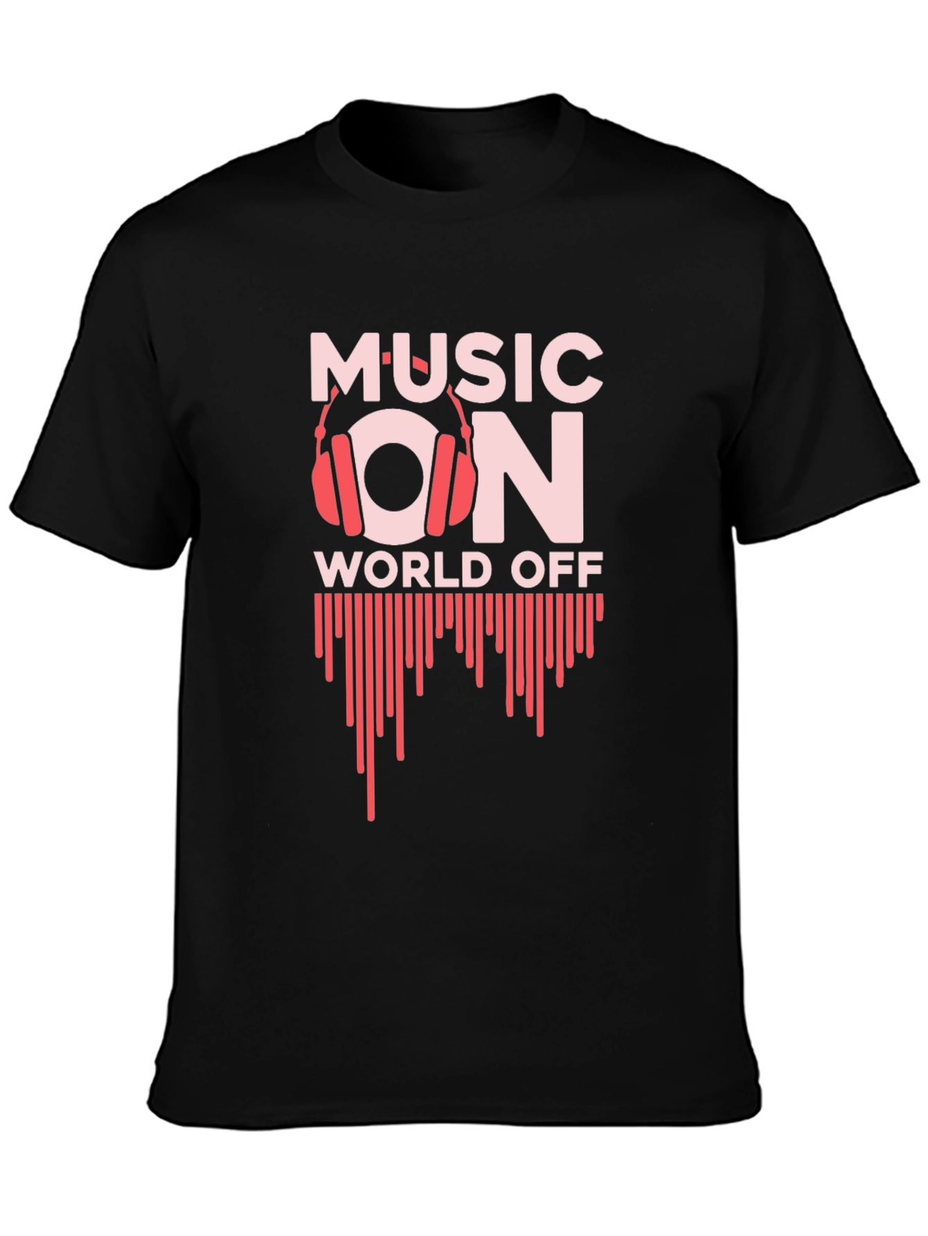 Black Music On World Off Graphic Tee view 3