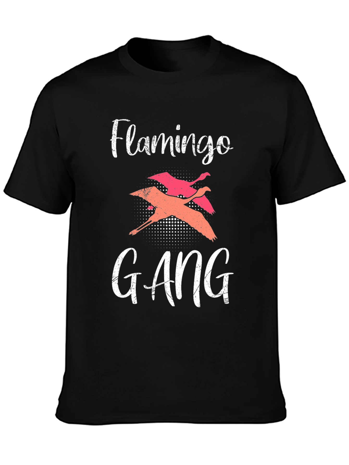 Black Flamingo Gang Black Graphic Tee view 3