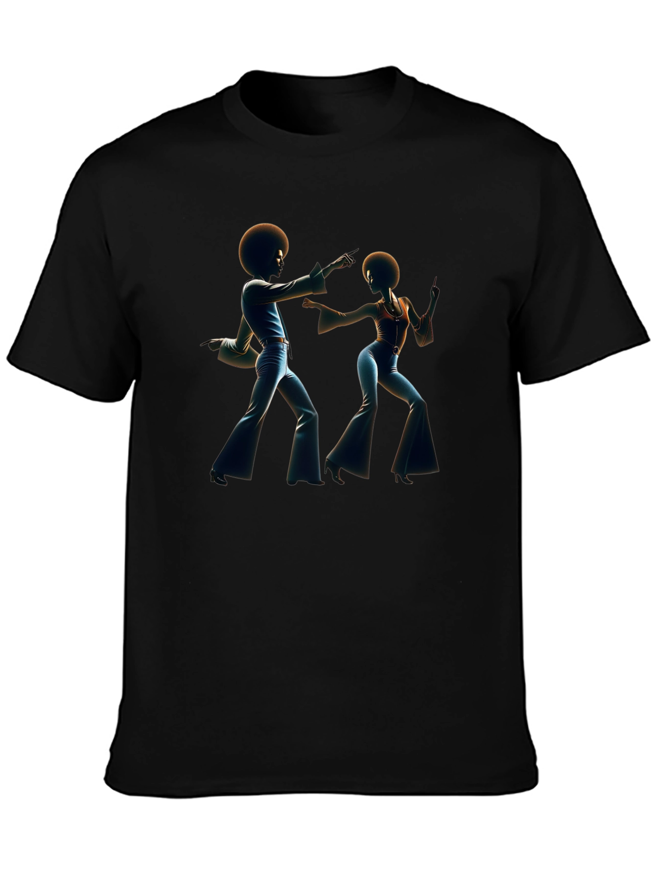 Black Retro Disco Dance T-Shirt - Black view 3