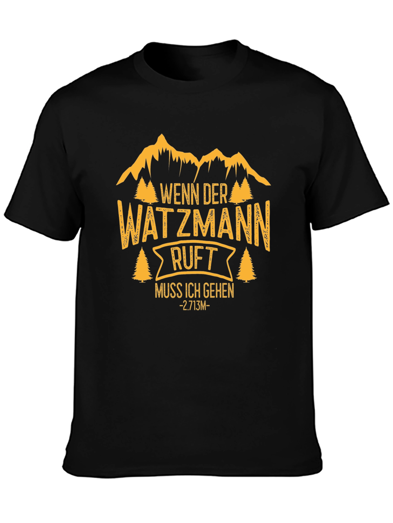 Black Watzmann Ruf T-Shirt - Mountain Adventure Tee view 3