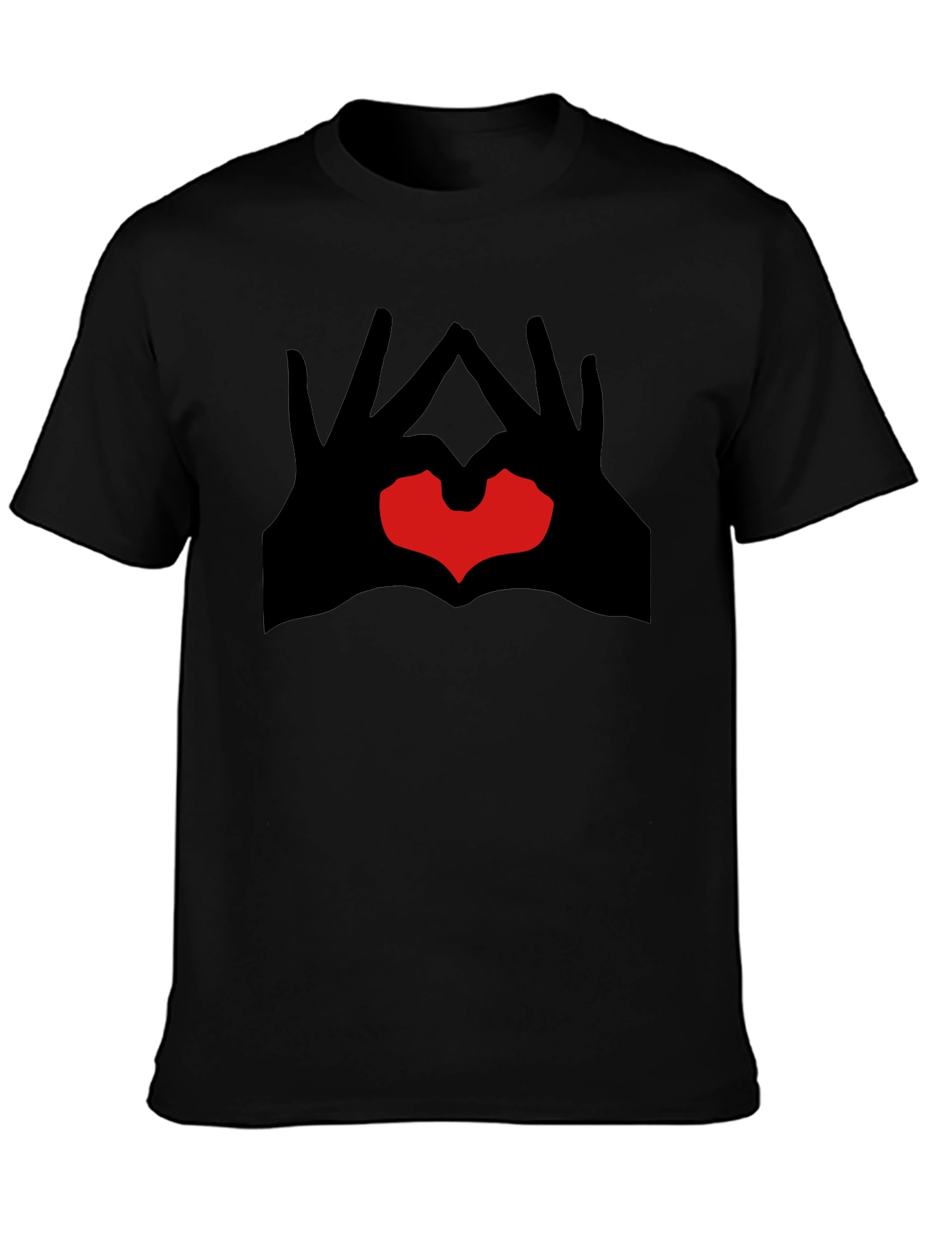 Black Heart Hands Graphic Tee - Modern Style view 3