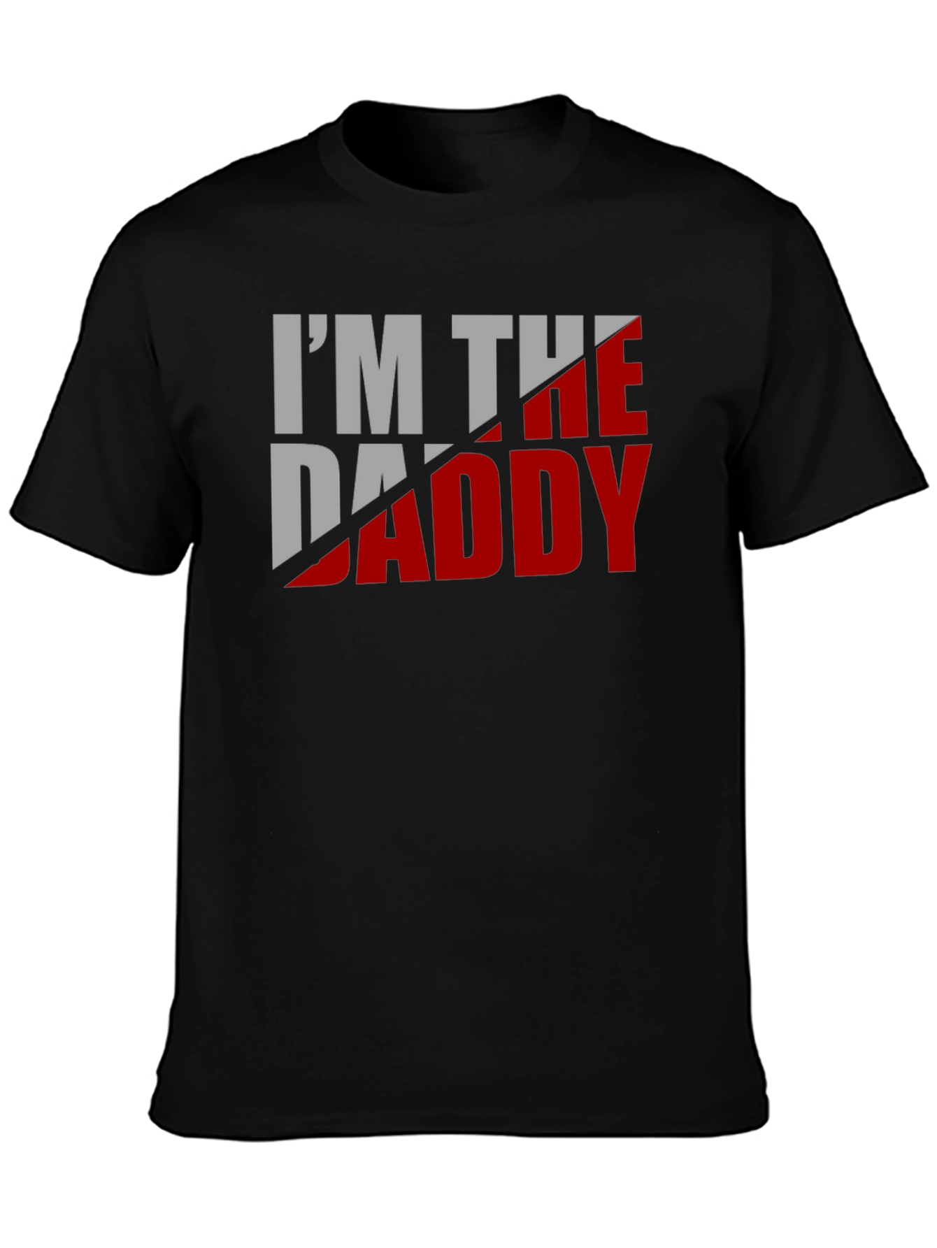 Black I'm The Daddy Graphic Tee - Black Cotton T-Shirt view 3