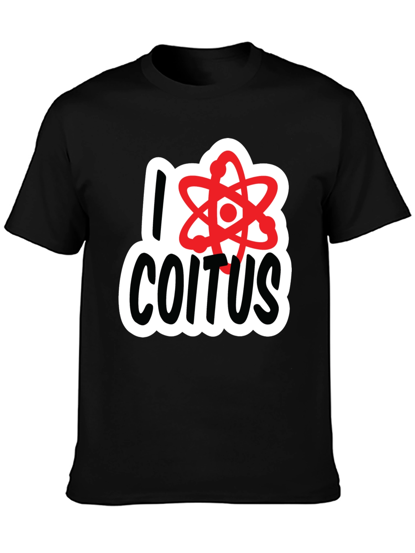 Black I Love Coitus Science T-Shirt - Black view 3