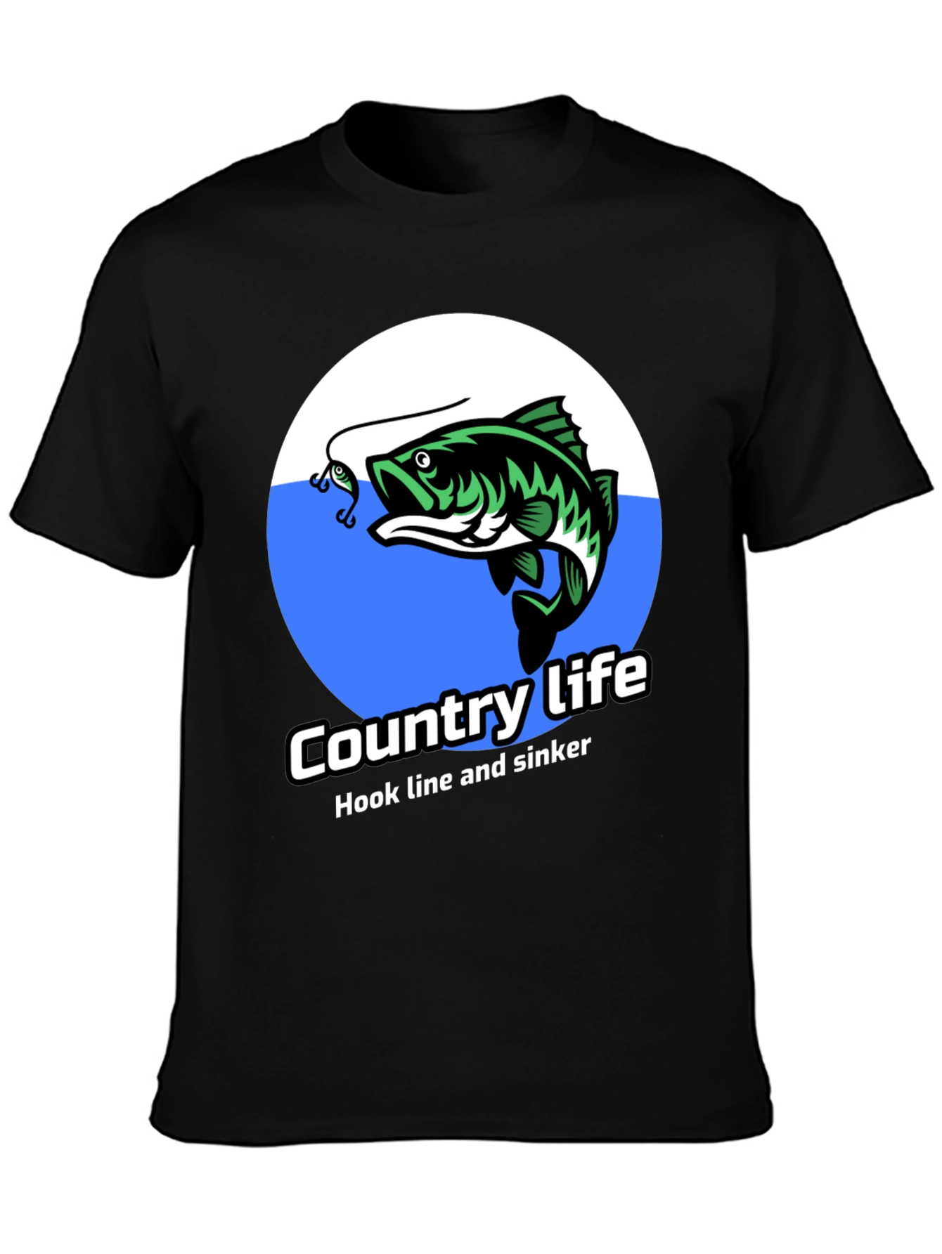 Black Country Life Bass Fishing T-Shirt view 3