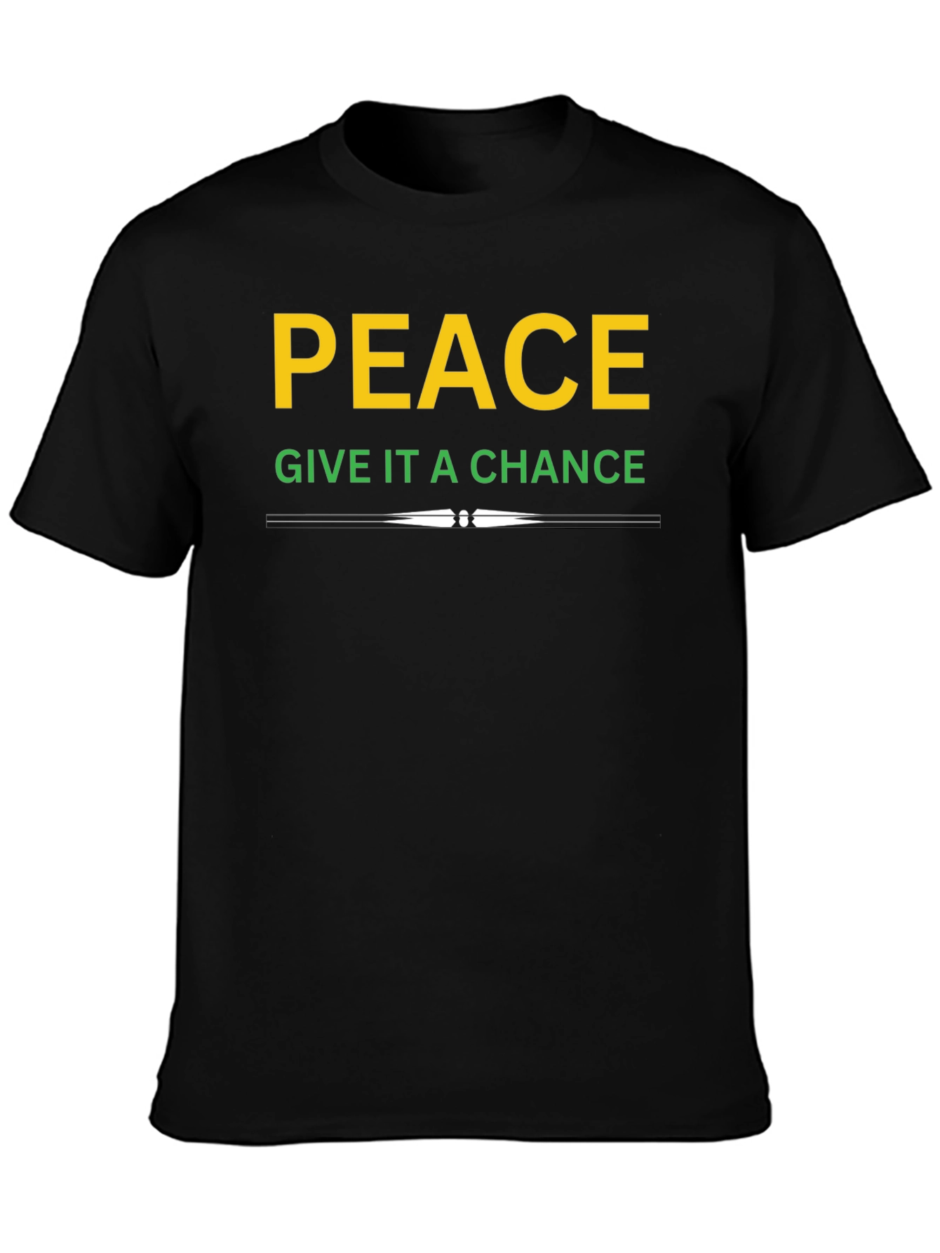 Black Peace Give It A Chance T-Shirt - Black view 3
