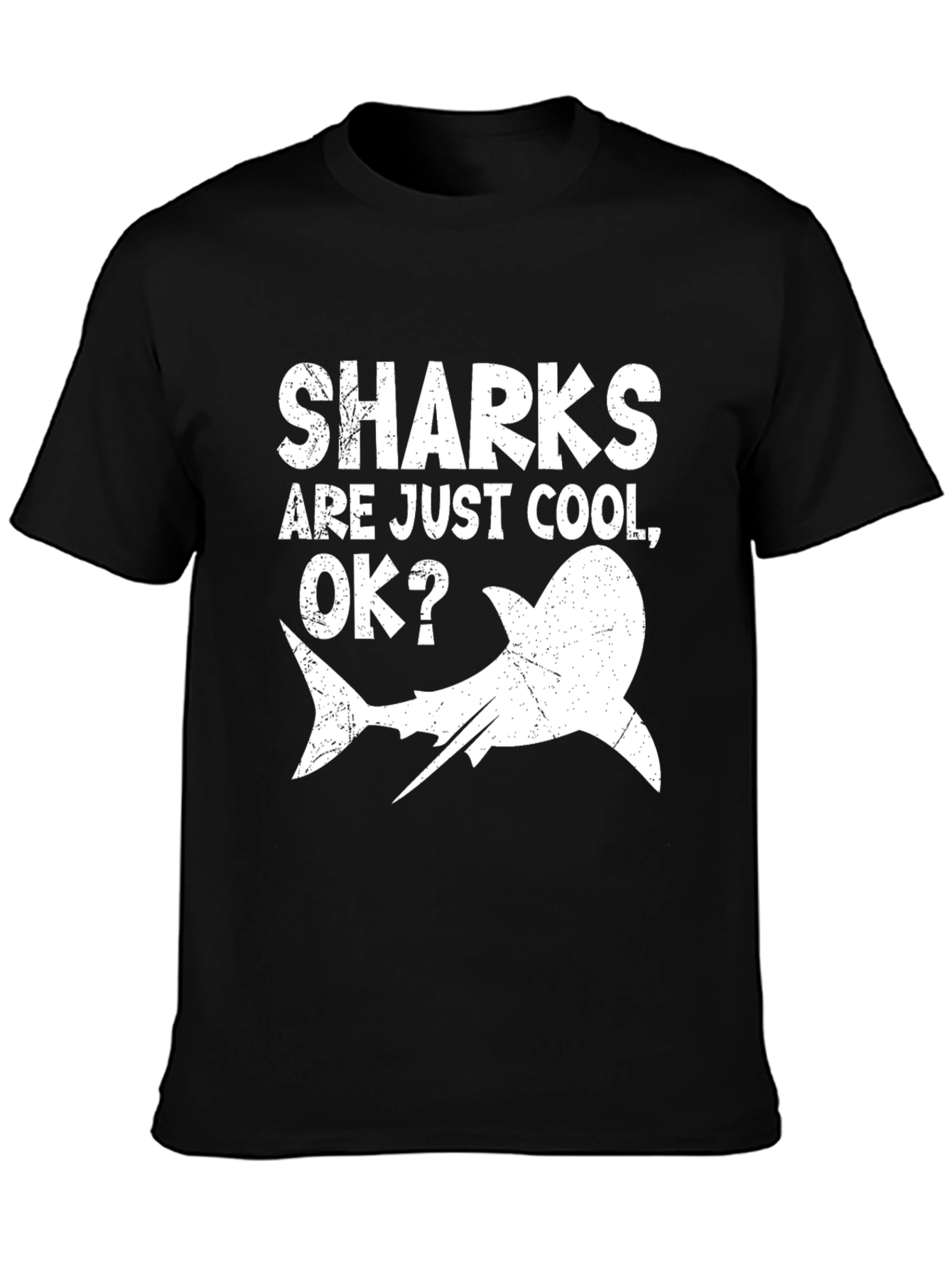 Black Sharks Are Just Cool OK? Men's Graphic T-Shirt view 3