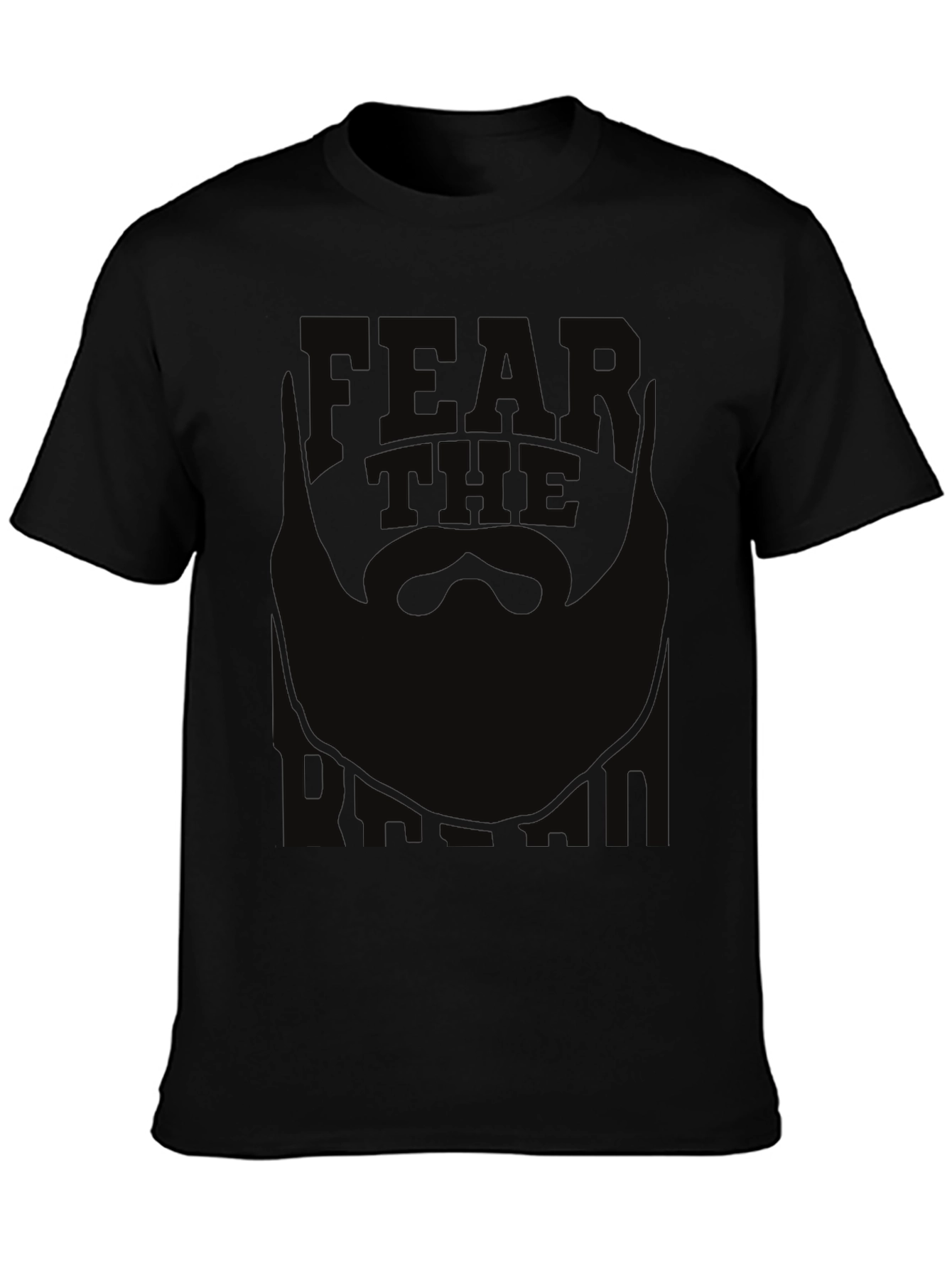 Black Fear The Beard Graphic Tee - Black view 3