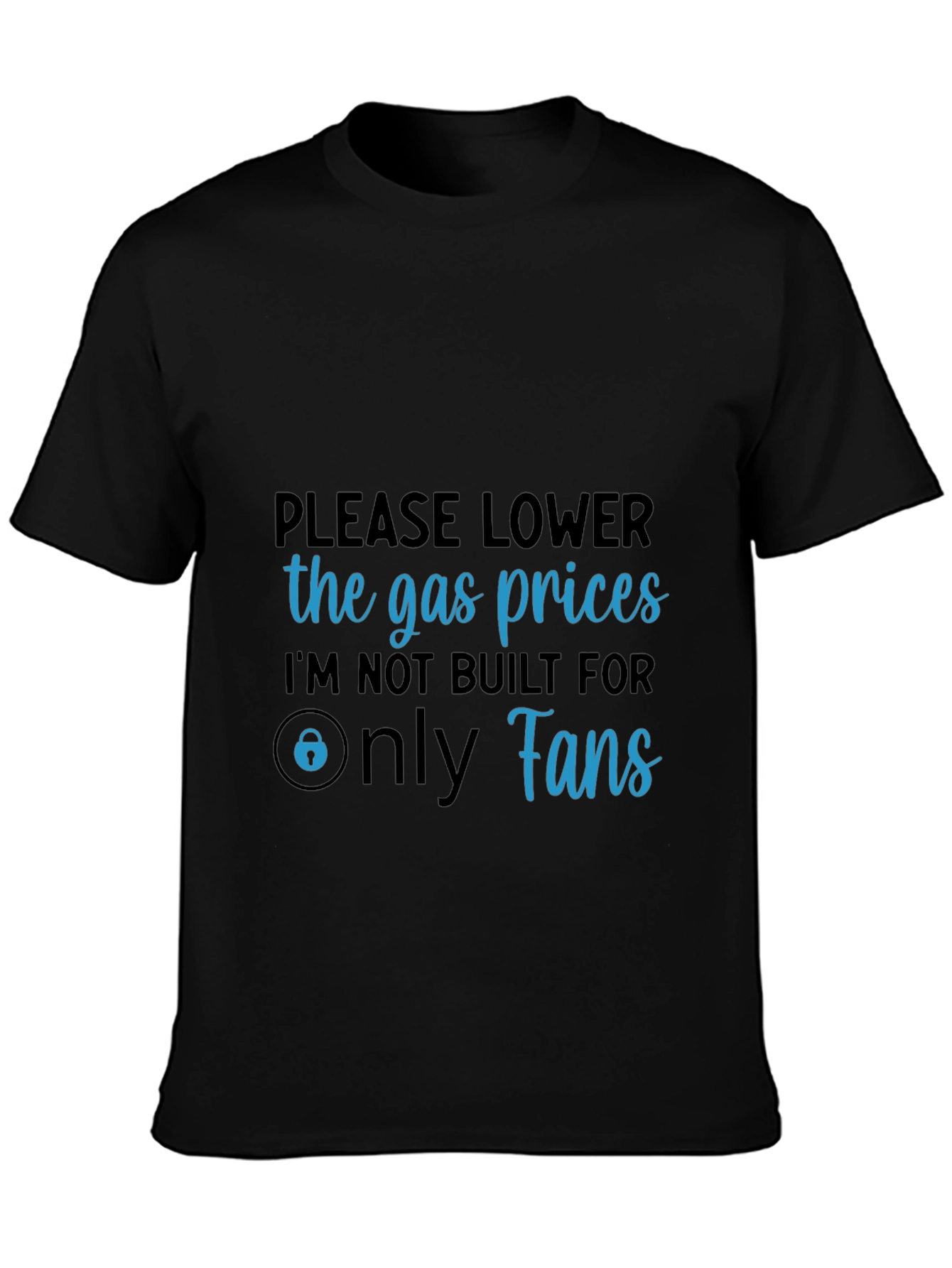Black Funny Gas Price T-Shirt: Only Fans view 3
