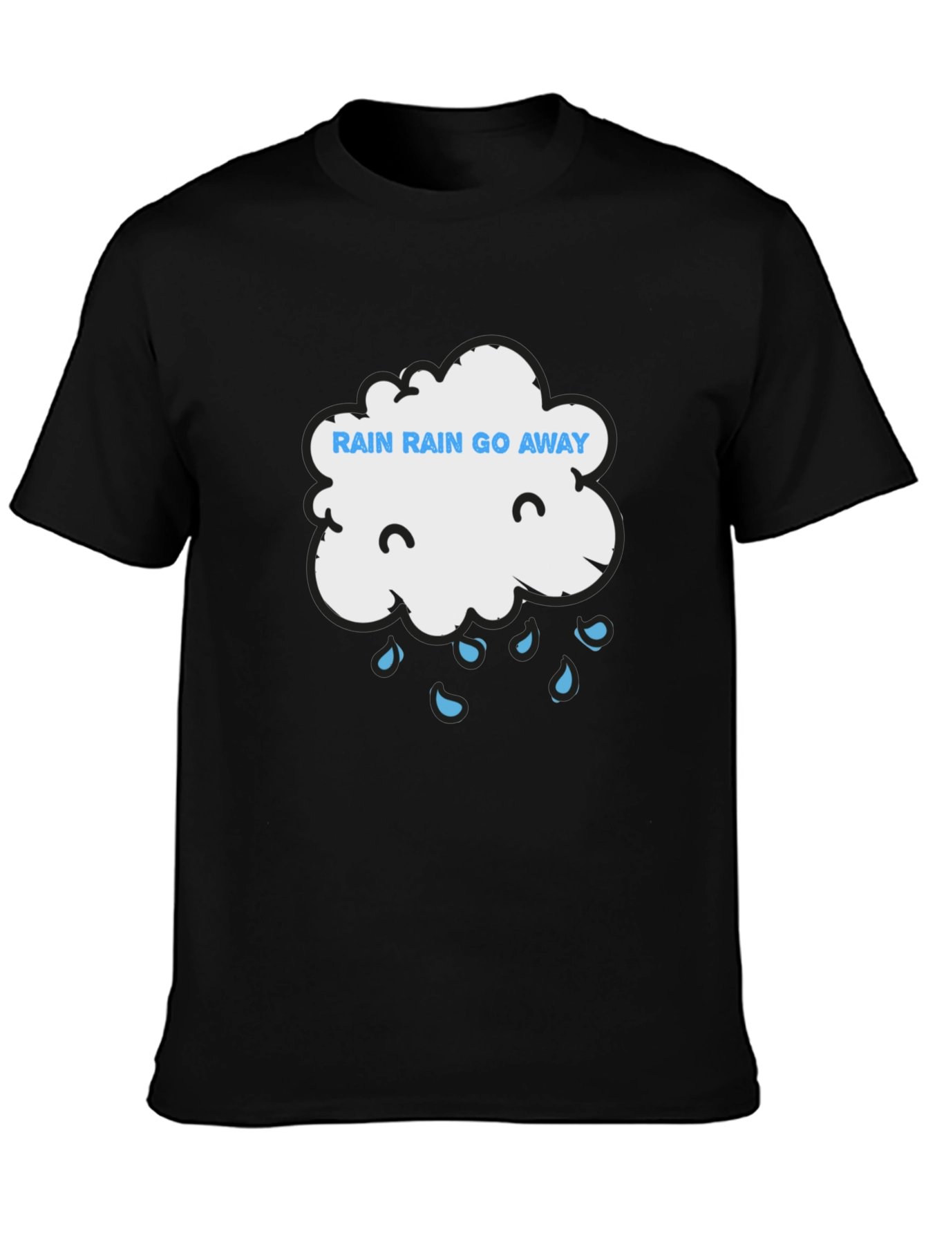 Black Rain Rain Go Away Graphic Tee - Unisex view 3