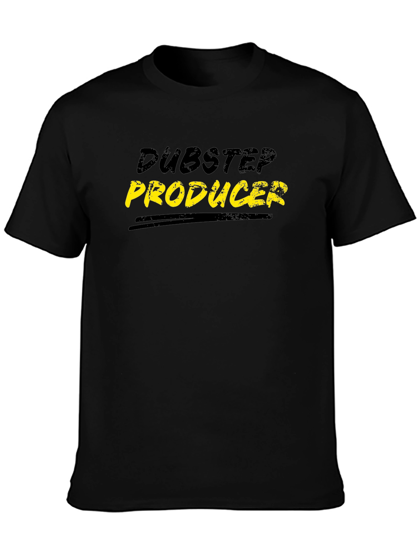 Black Dubstep Producer Black Cotton T-Shirt view 3
