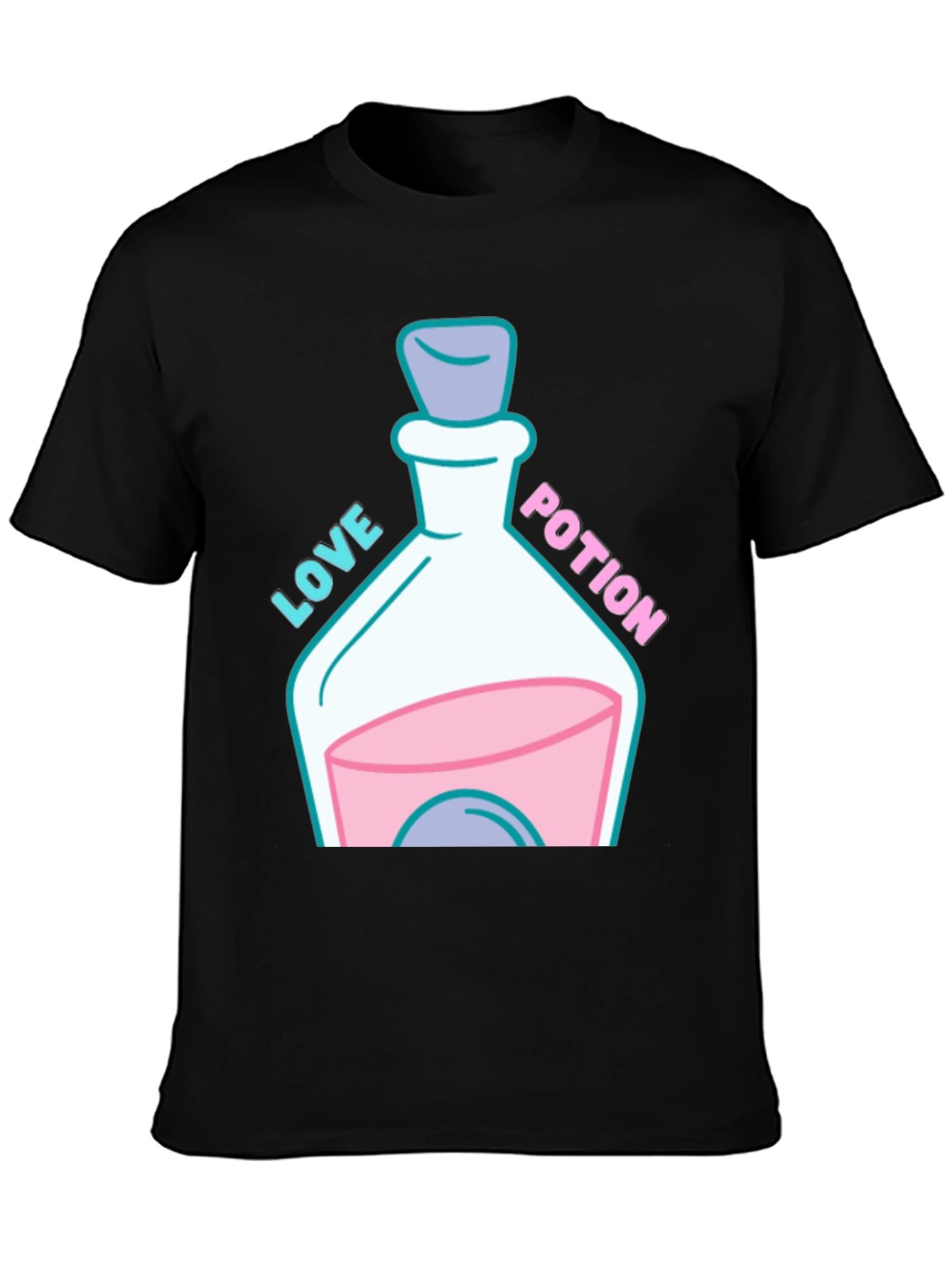 Black Love Potion Graphic T-Shirt - Quirky & Fun Design view 3