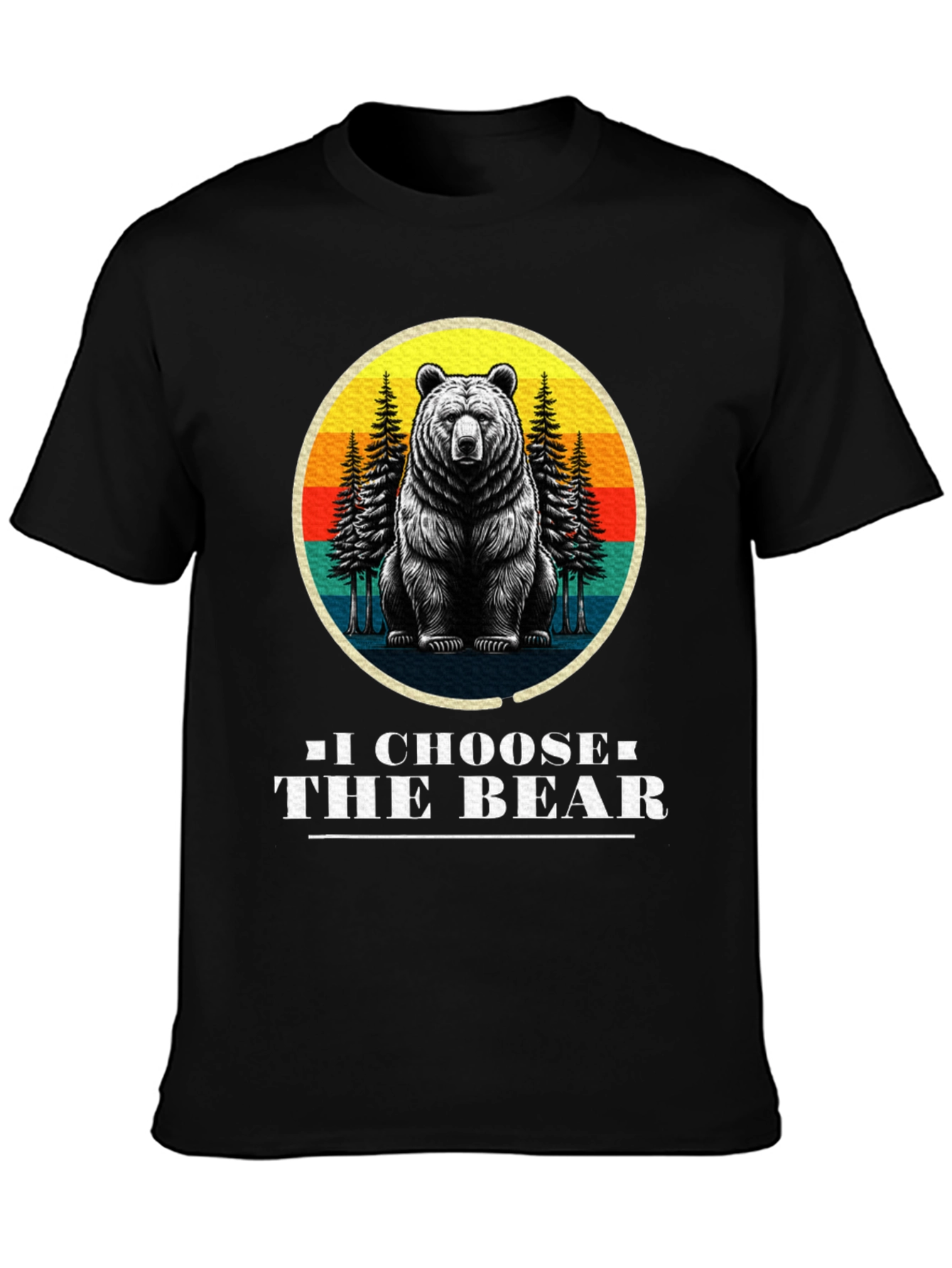 Black I Choose the Bear Graphic Tee view 3
