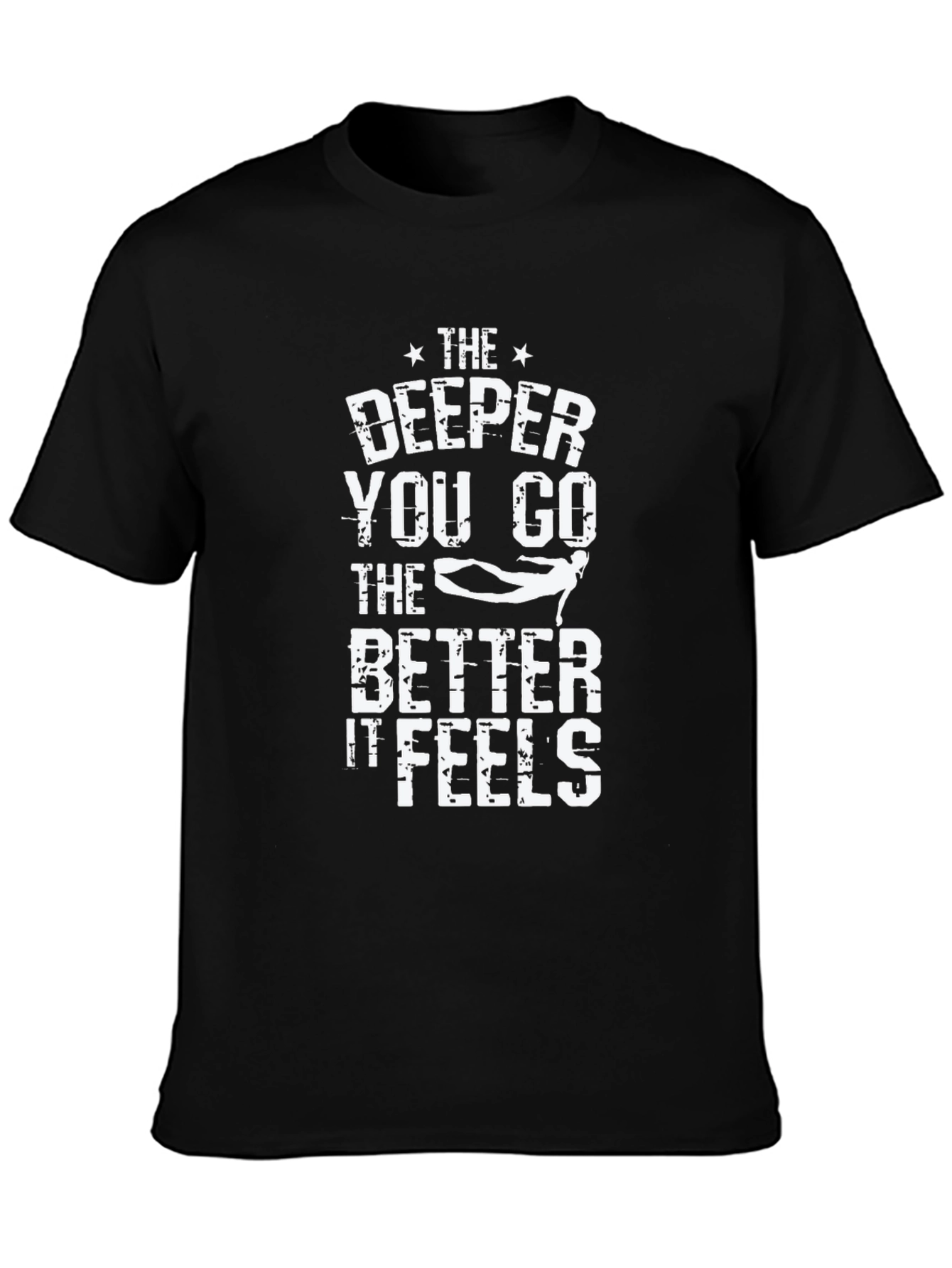 Black The Deeper You Go T-Shirt view 3