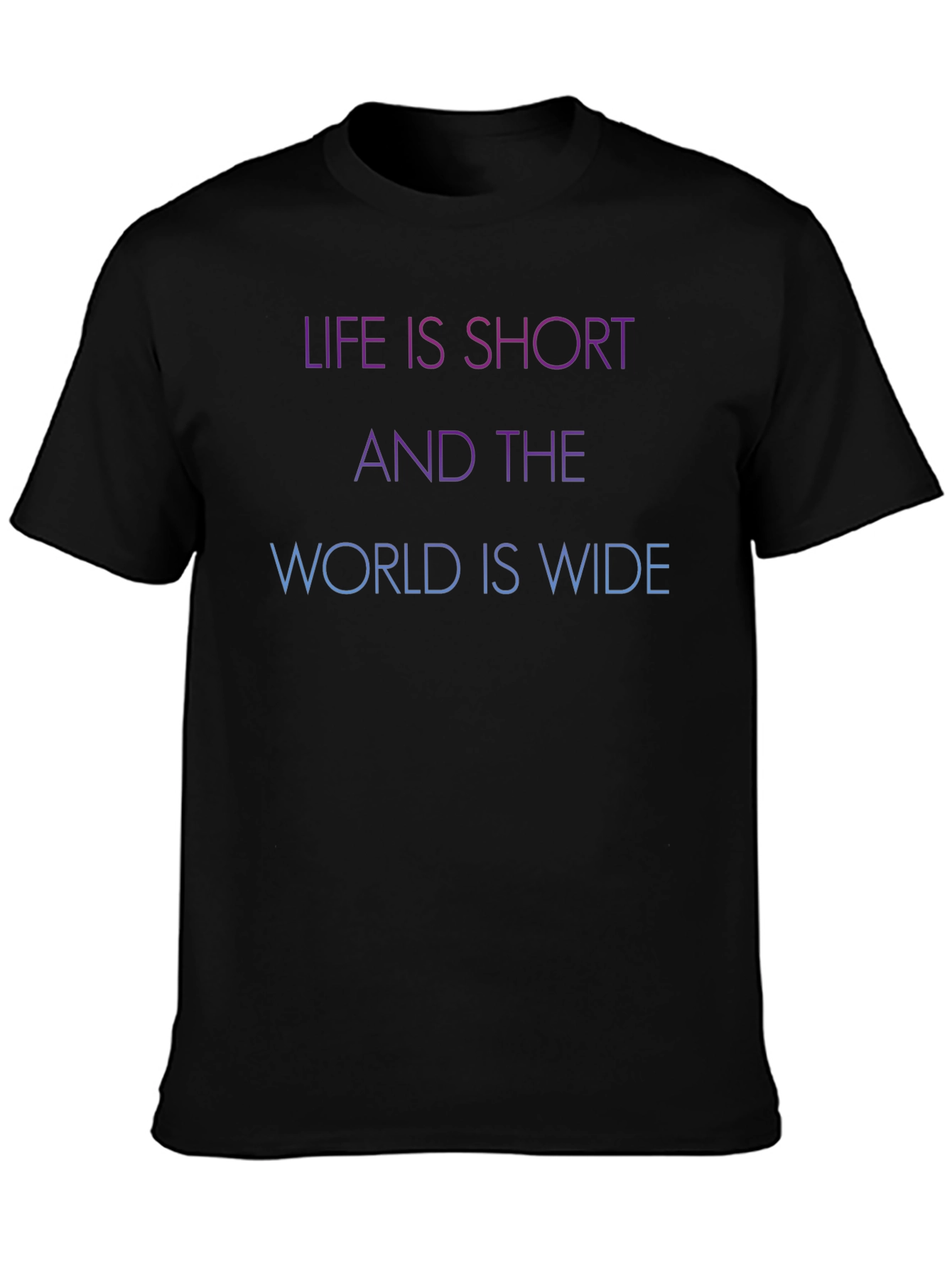 Black Life is Short Graphic T-Shirt - Black view 3