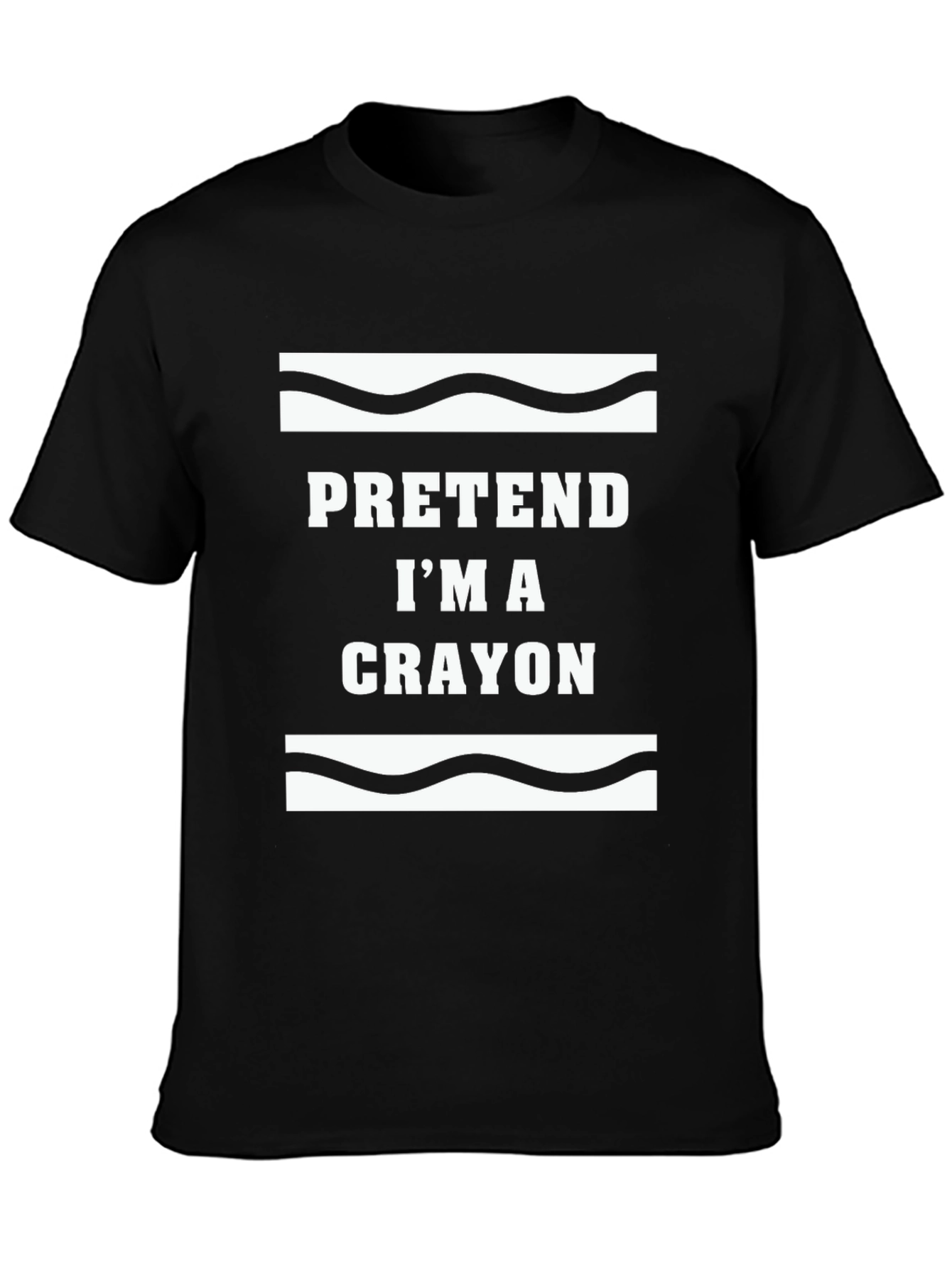 Black Pretend I'm a Crayon Graphic Tee view 3
