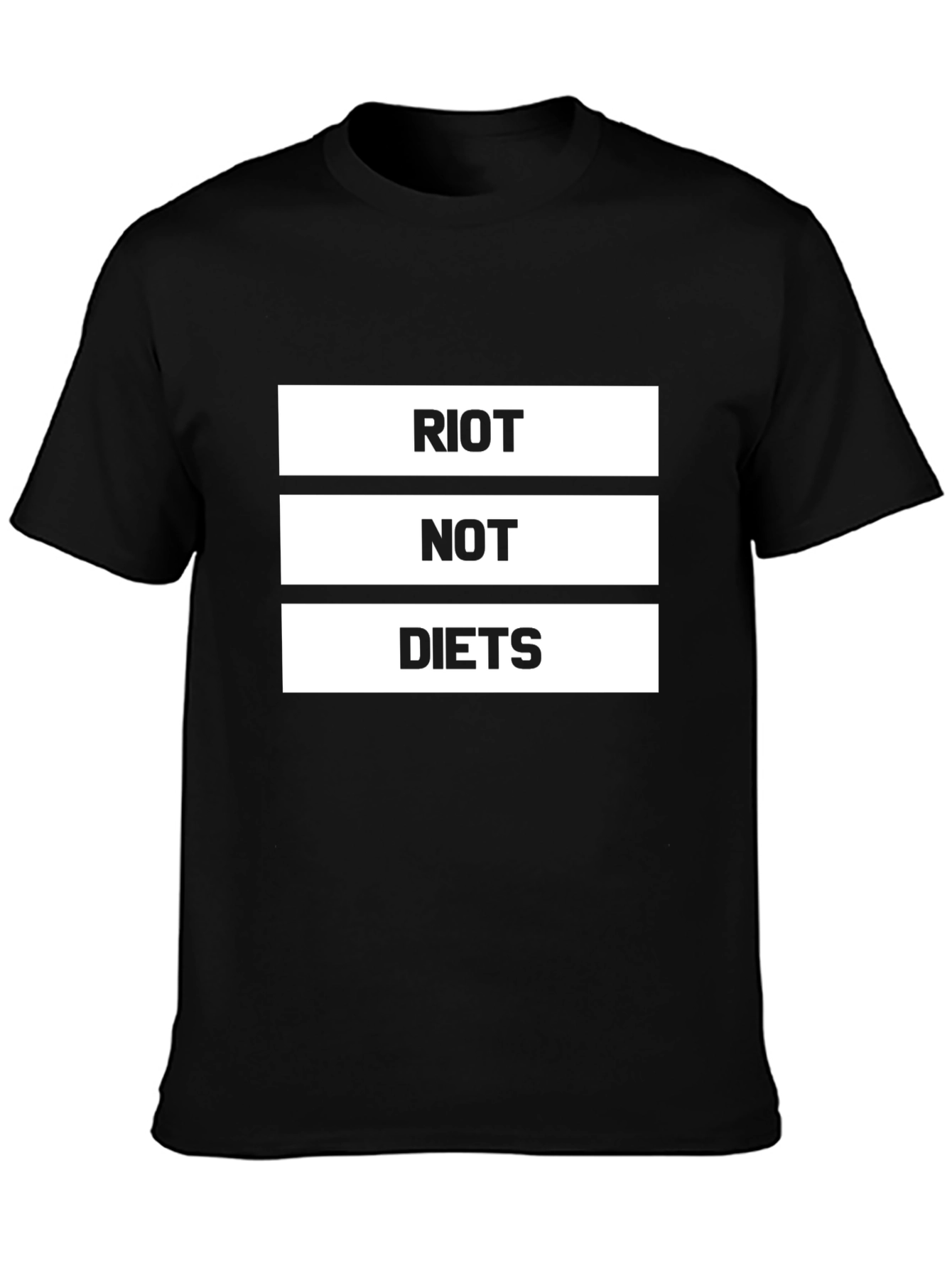 Black Riot Not Diets Graphic Tee - Bold Statement Shirt view 3
