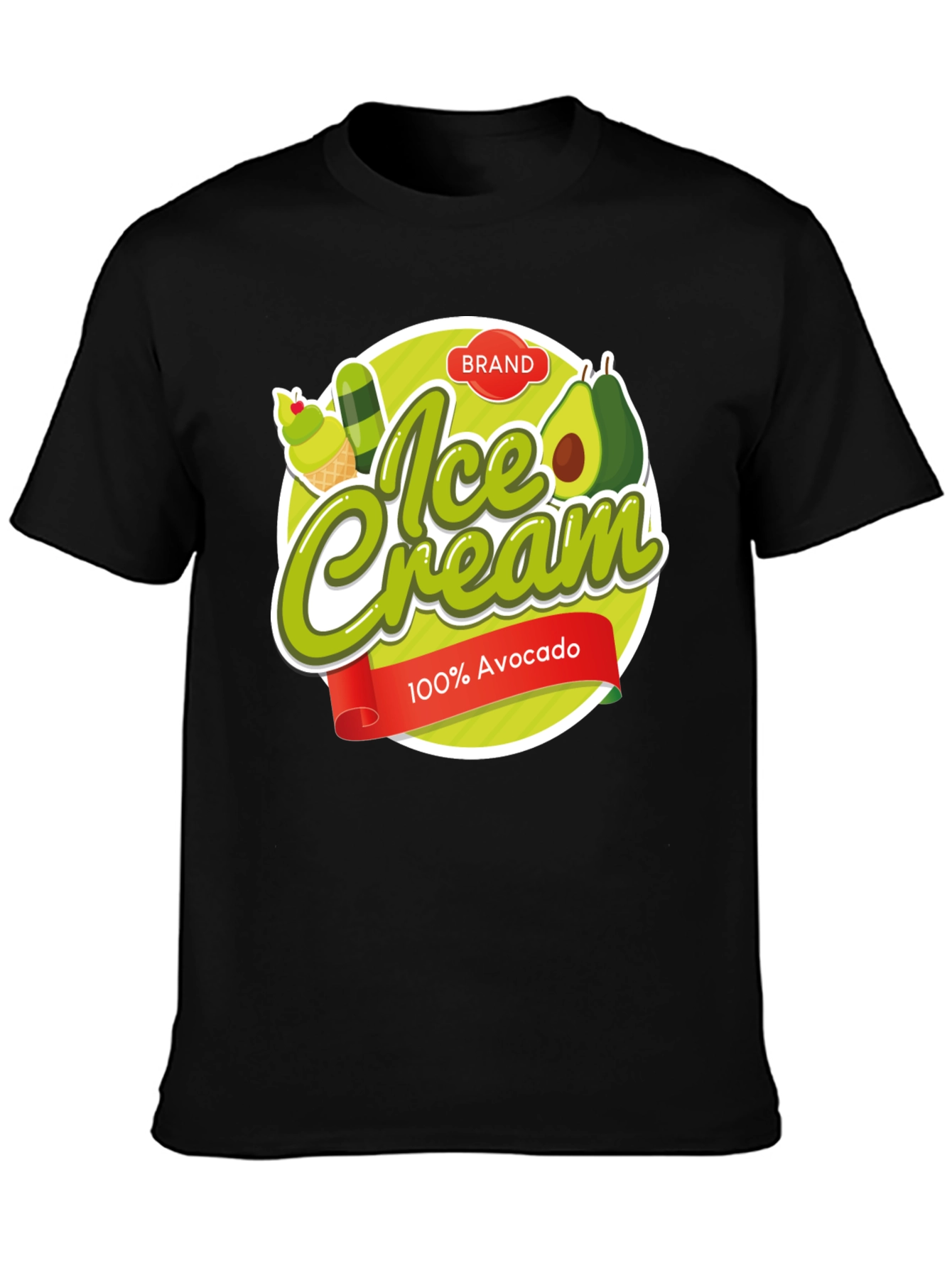 Black Avocado Ice Cream Graphic Tee view 3