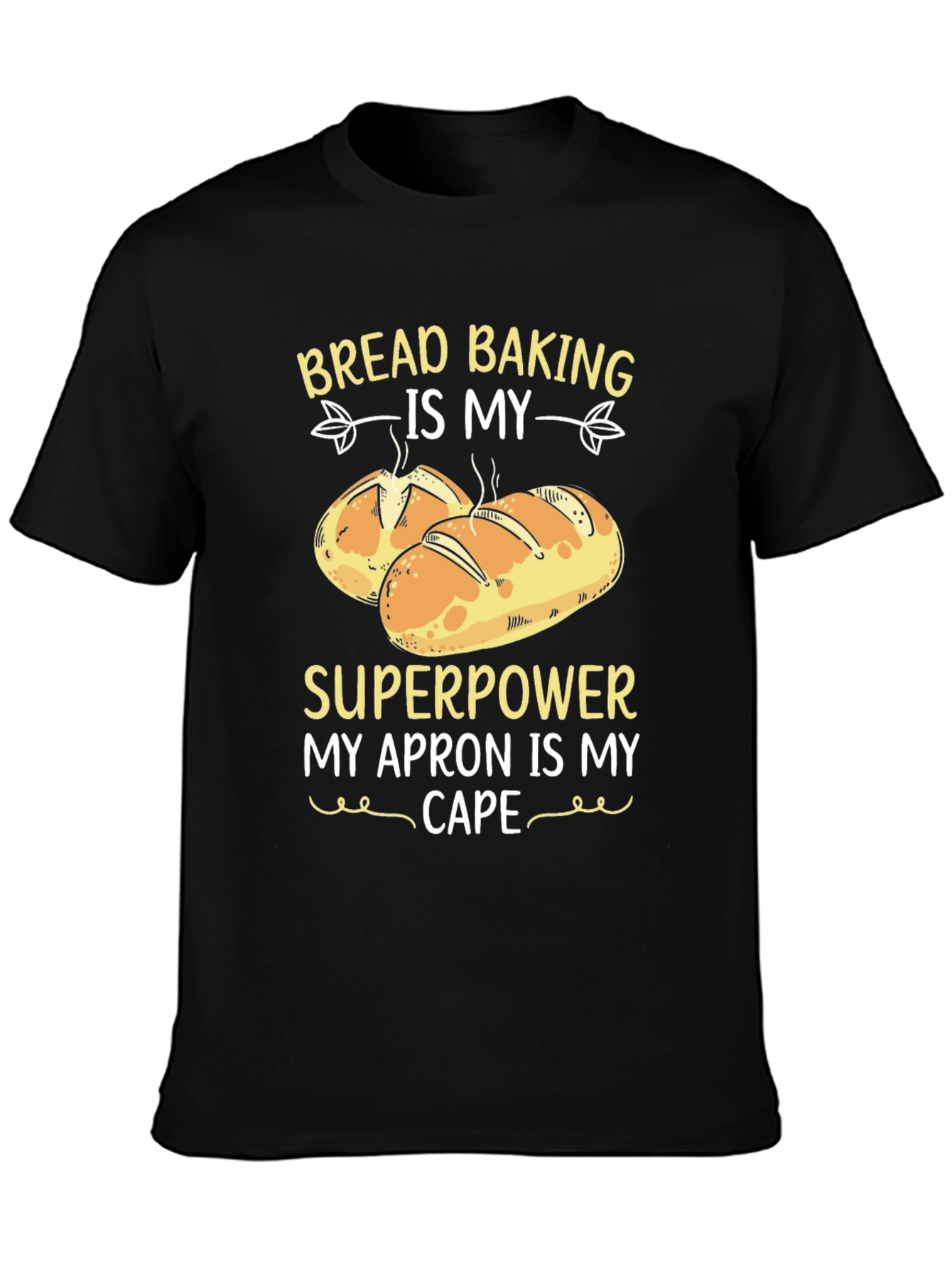 Black Baking Superpower T-Shirt - Bread Baking Lover Tee view 3