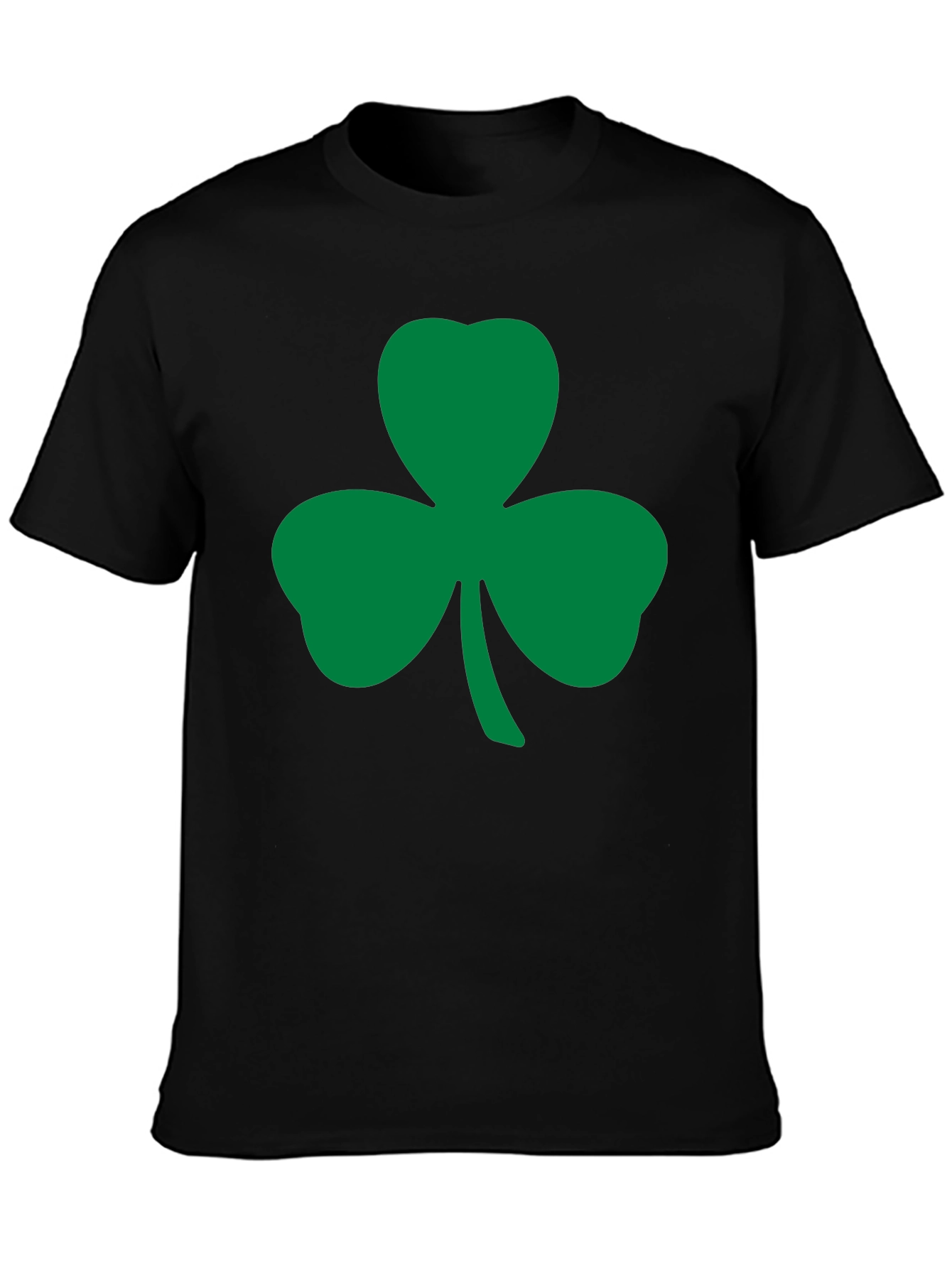 Black Shamrock T-Shirt - St. Patrick's Day Lucky Tee view 3