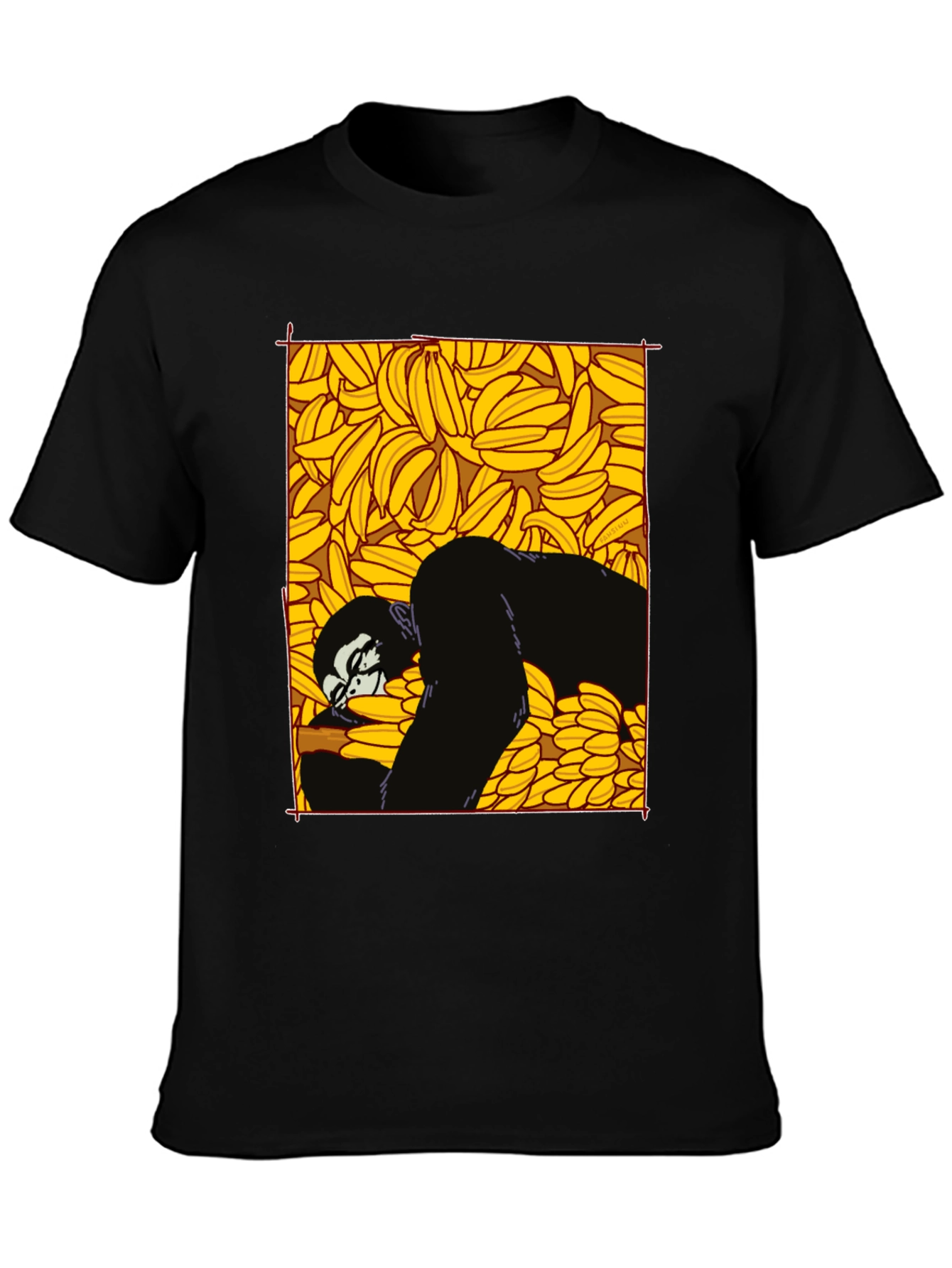 Black Banana Gorilla Graphic Tee - Unique Black T-Shirt view 3