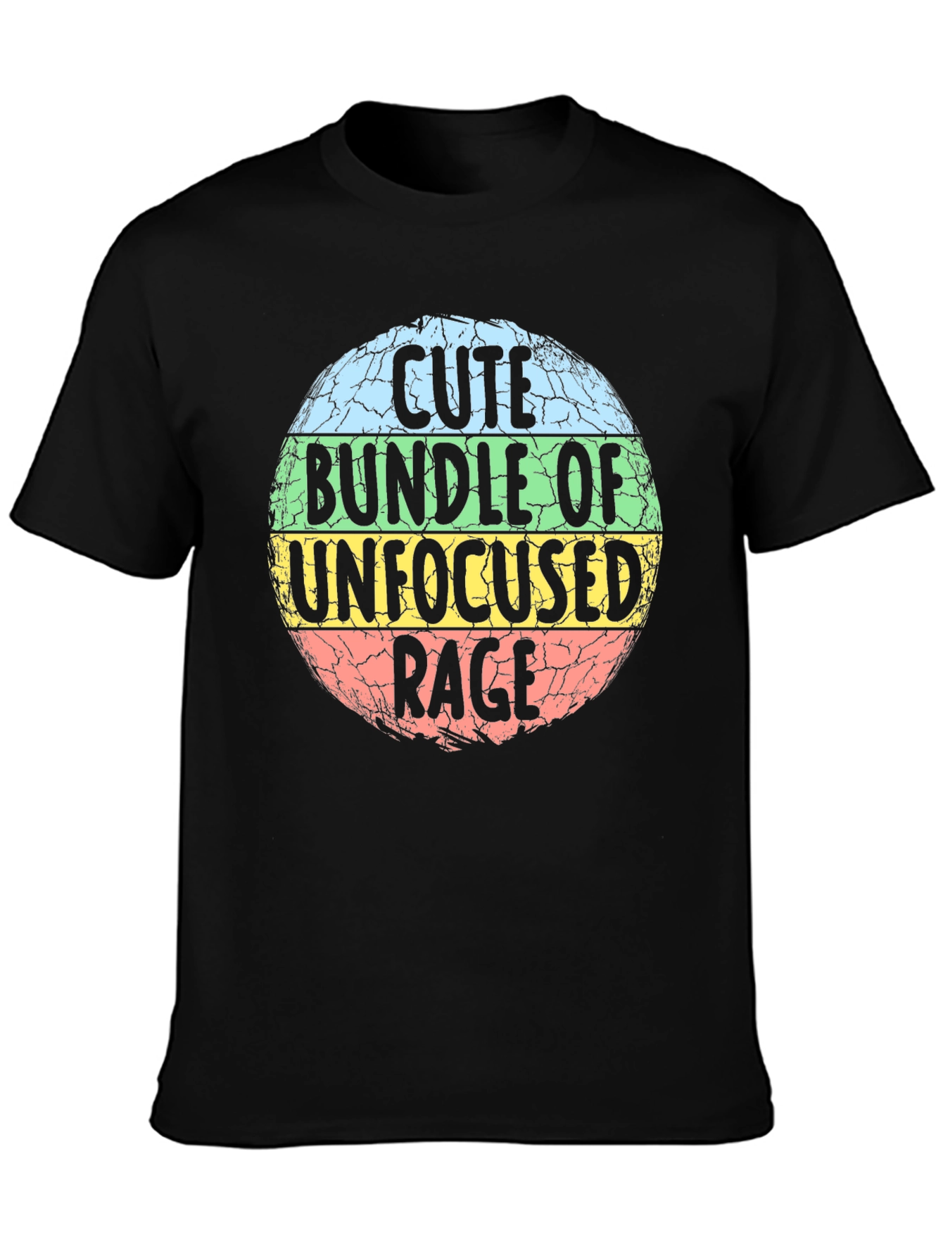 Black Cute Bundle of Unfocused Rage Graphic T-Shirt view 3