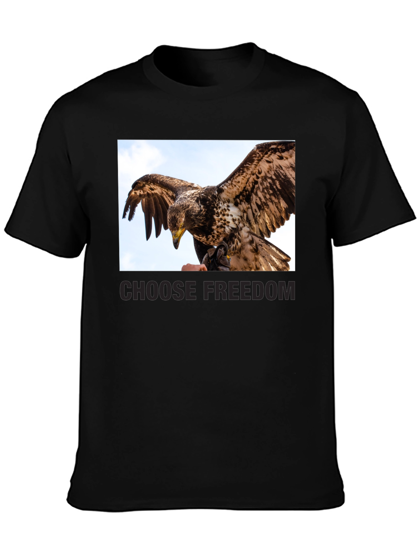 Black Choose Freedom Eagle Graphic Tee view 3