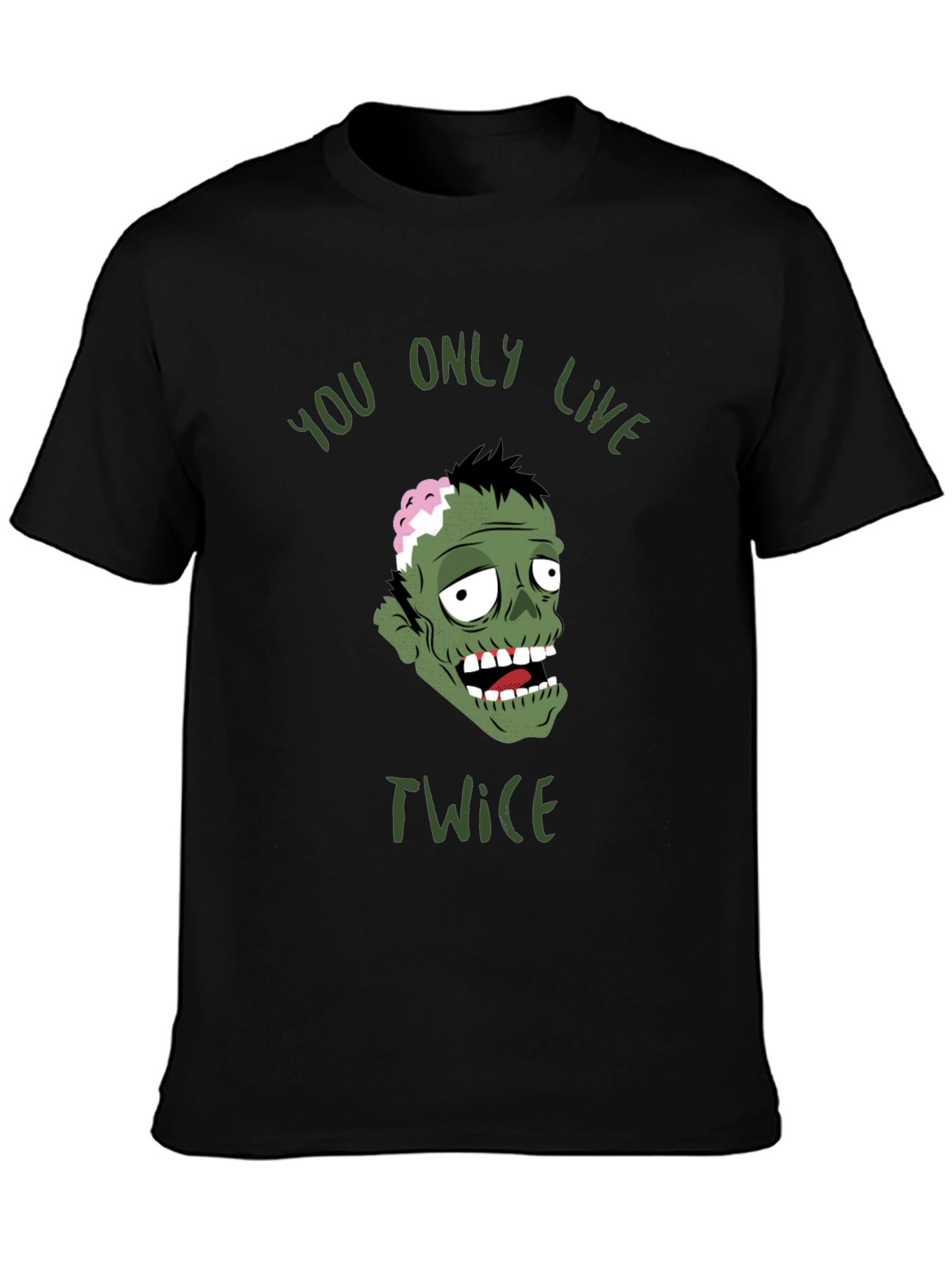 Black Zombie You Only Live Twice Graphic T-Shirt view 3