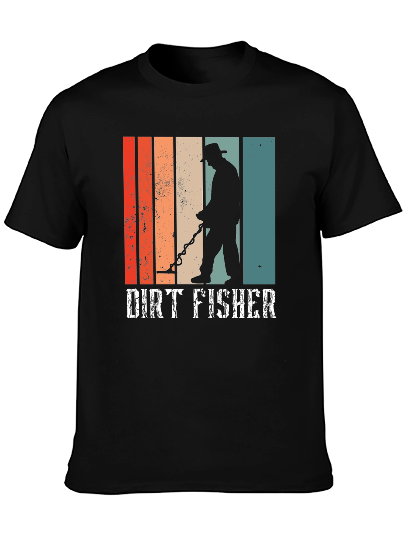 Black Dirt Fisher T-Shirt - Metal Detecting Tee view 3