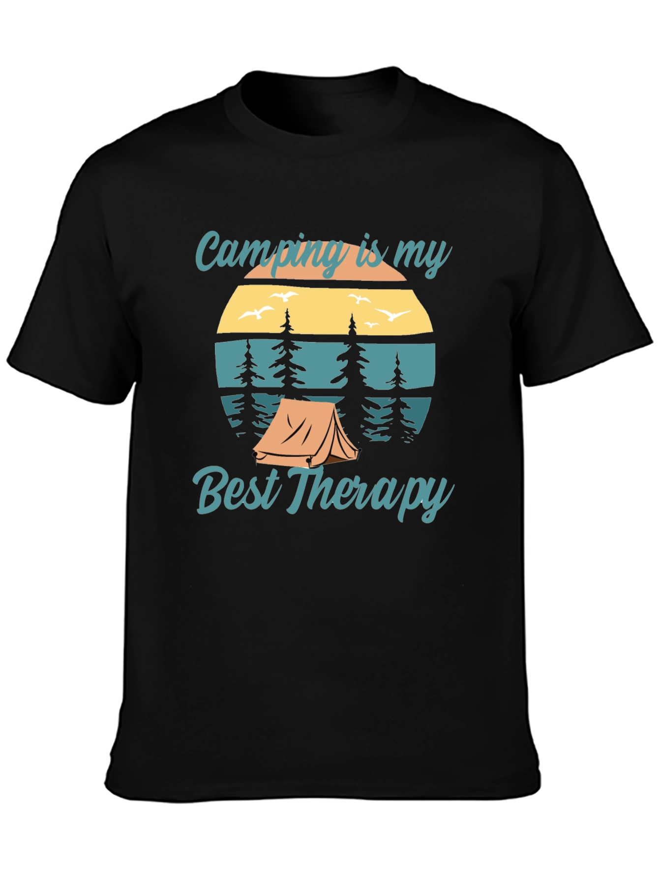 Black Camping is My Best Therapy Graphic Tee view 3