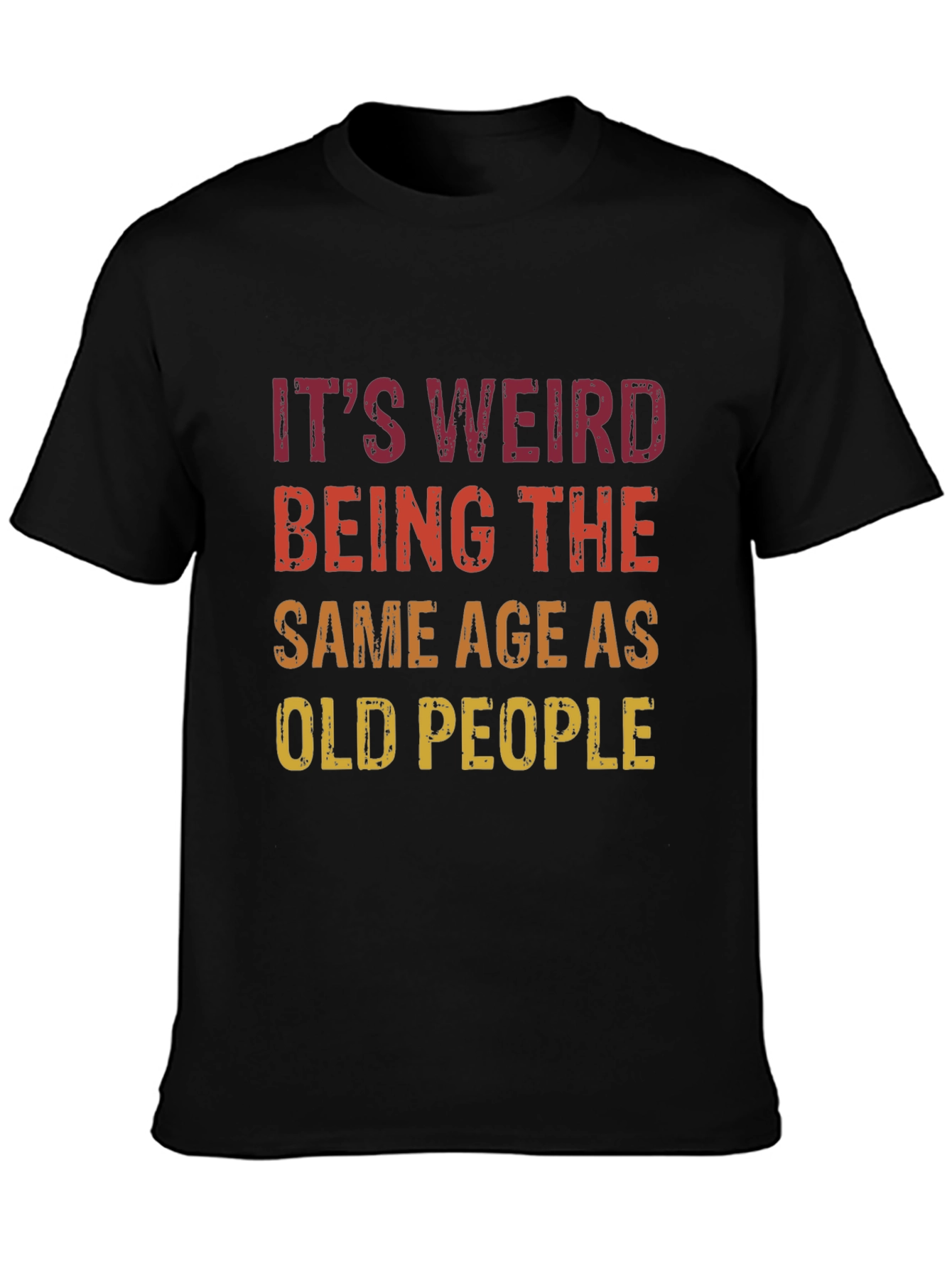 Black Funny 'Same Age as Old People' Graphic Tee view 3