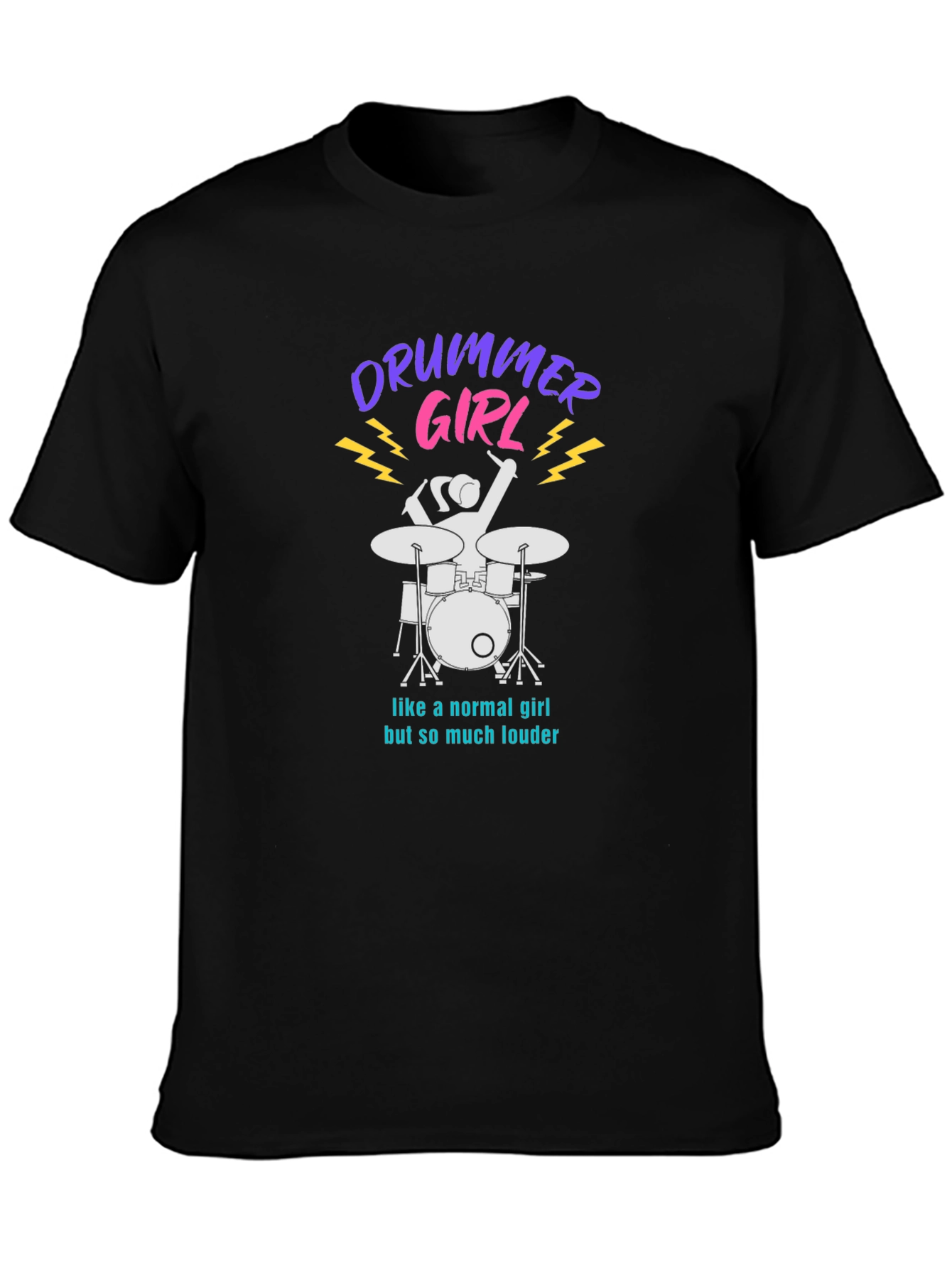 Drummer Girl Graphic Tee - Loud & Proud! - 3