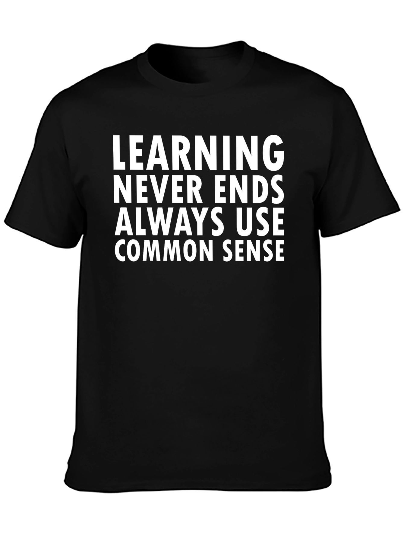 Black Learning Never Ends Graphic Tee view 3