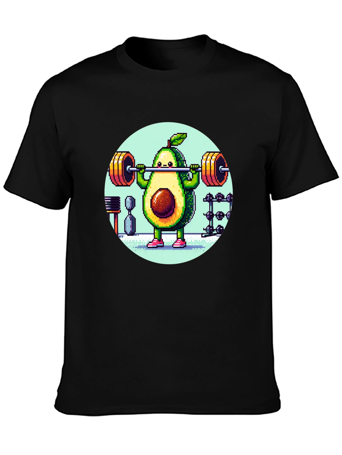 Black Avocado Gym T-Shirt - Funny Workout Tee view 3