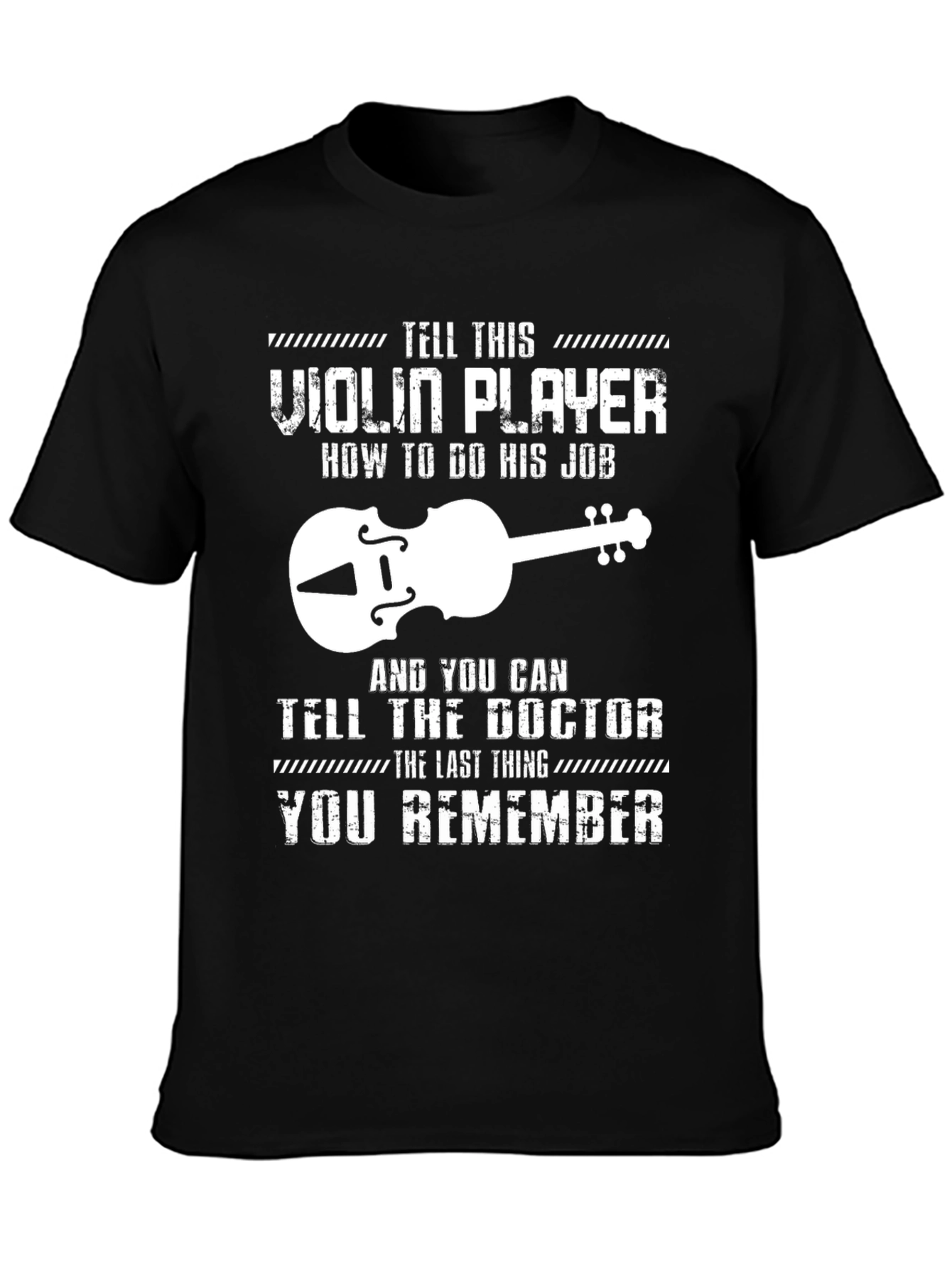 Black Violin Player Humor Graphic Tee view 3