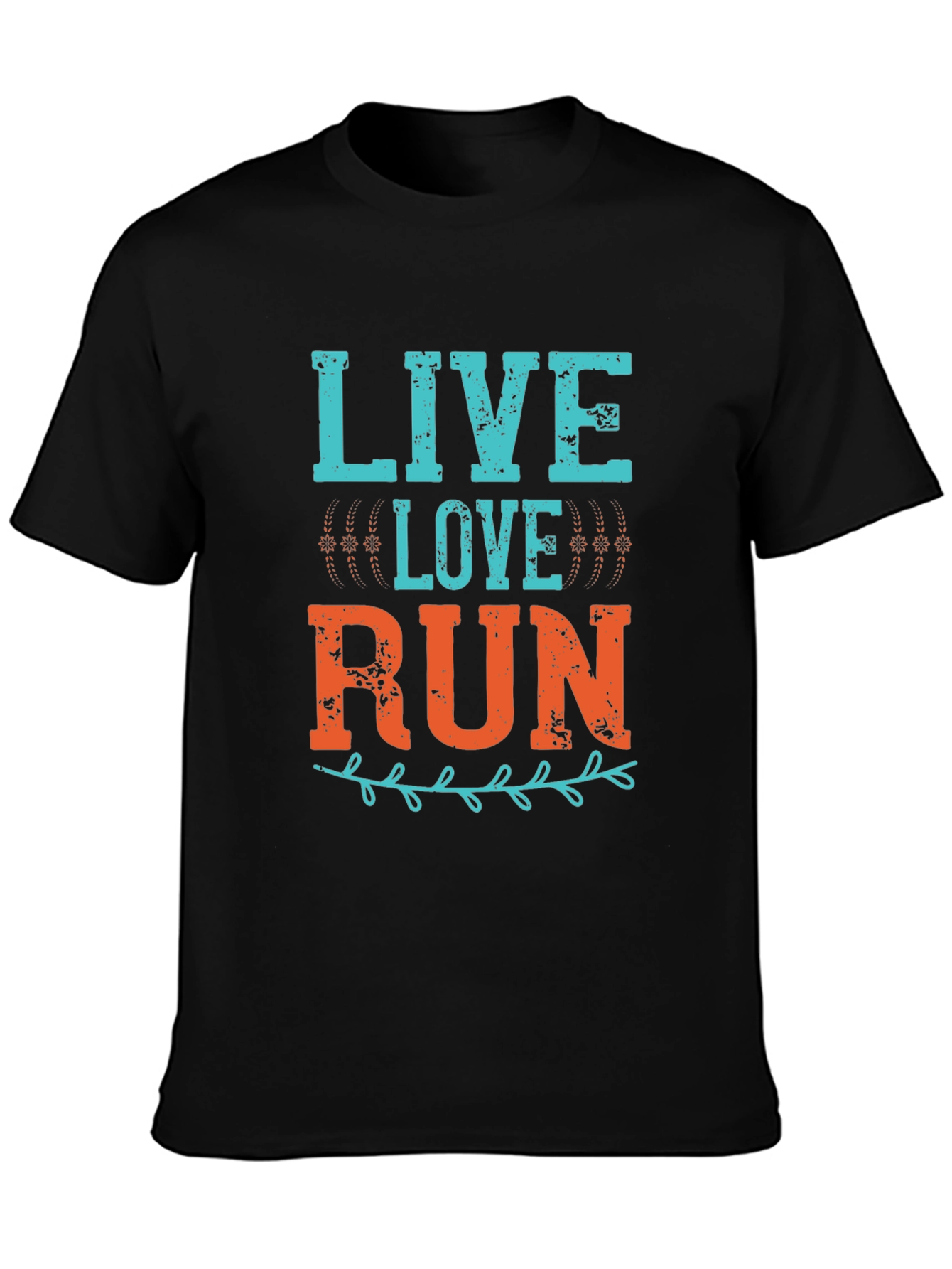 Black Live Love Run Graphic Tee view 3